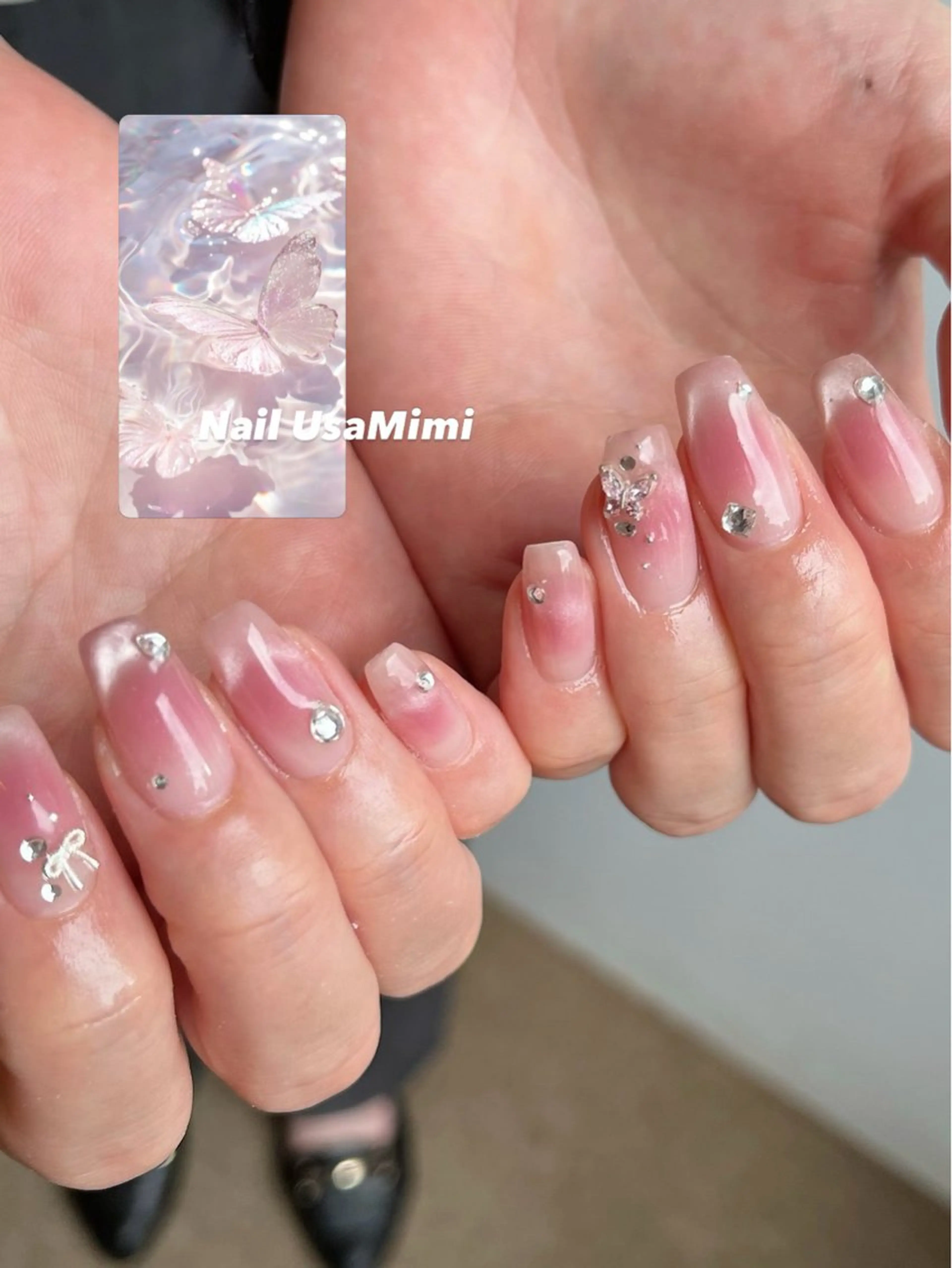 ネイル アートネイル チークネイル ジェルネイル キラキラネイル マグネットネイル ハンドネイル Nail Usa Mimi ASAKOのネイルデザイン