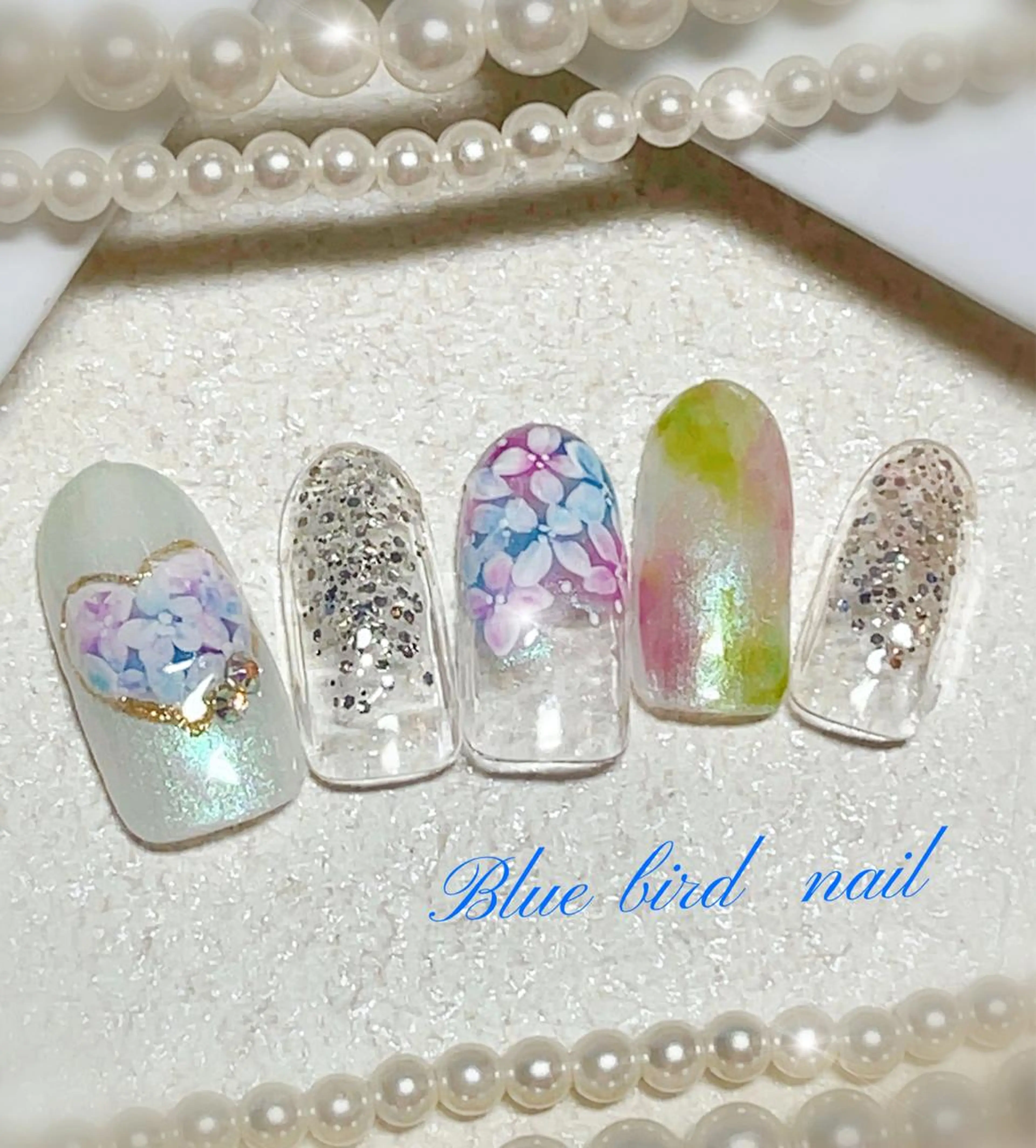 ネイル ハンドネイル Blue bird  nailのネイルデザイン