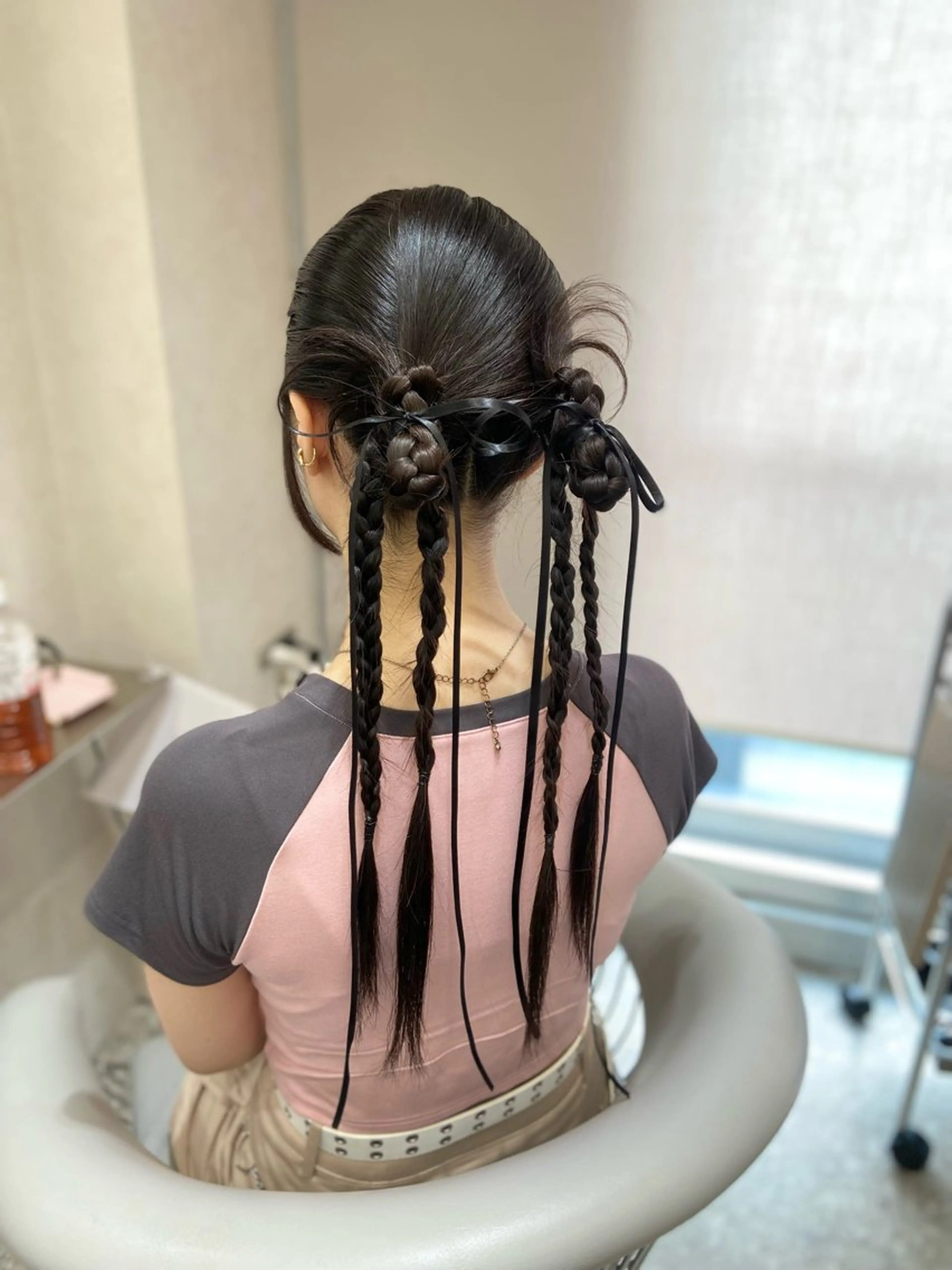 ロング ヘアアレンジ 新宿/韓国ヘア 中明度カラー/かやのヘアスタイル