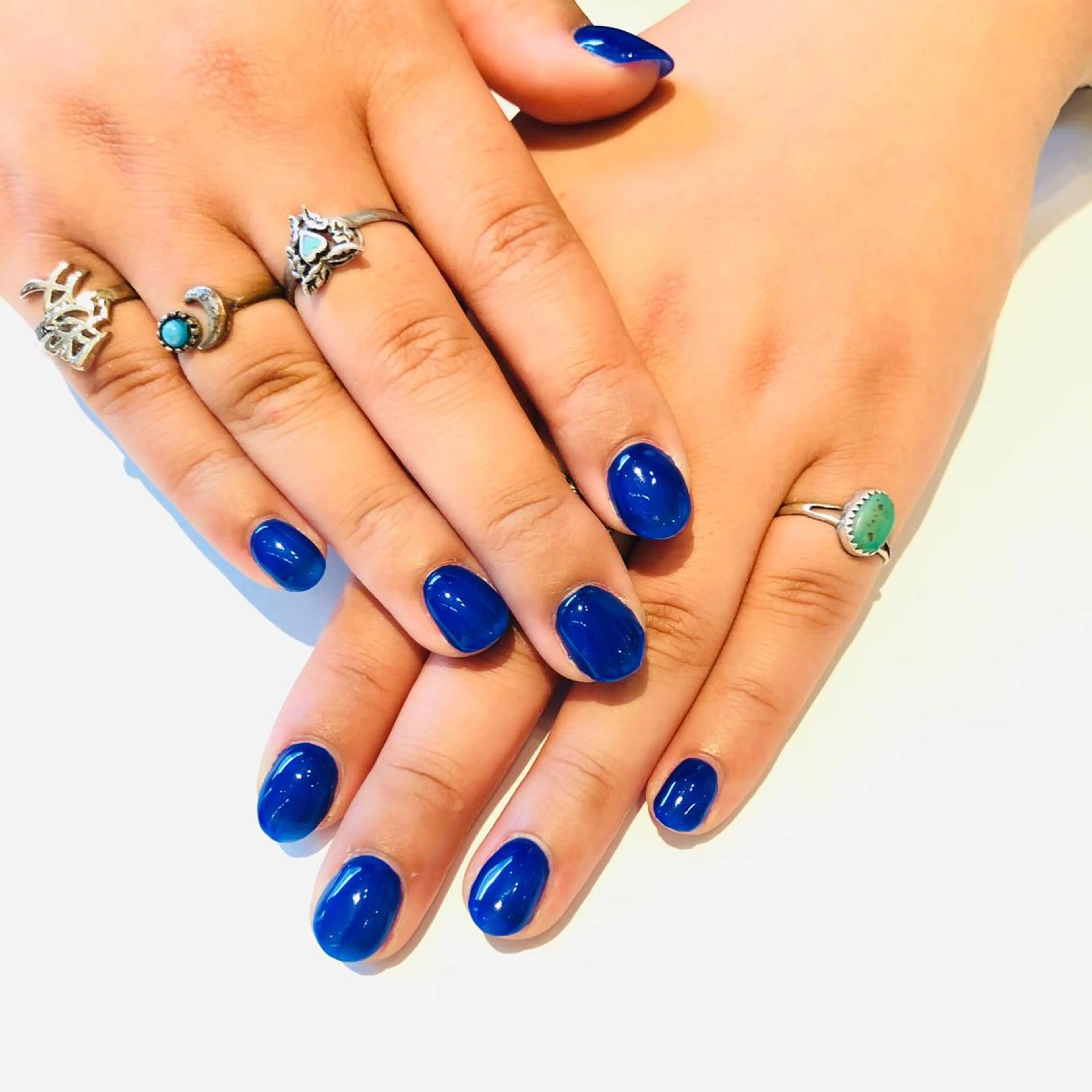 ネイル ブルー 大阪福島韓国束感まつ げ Sayaka🤍のマツエク・マツパデザイン