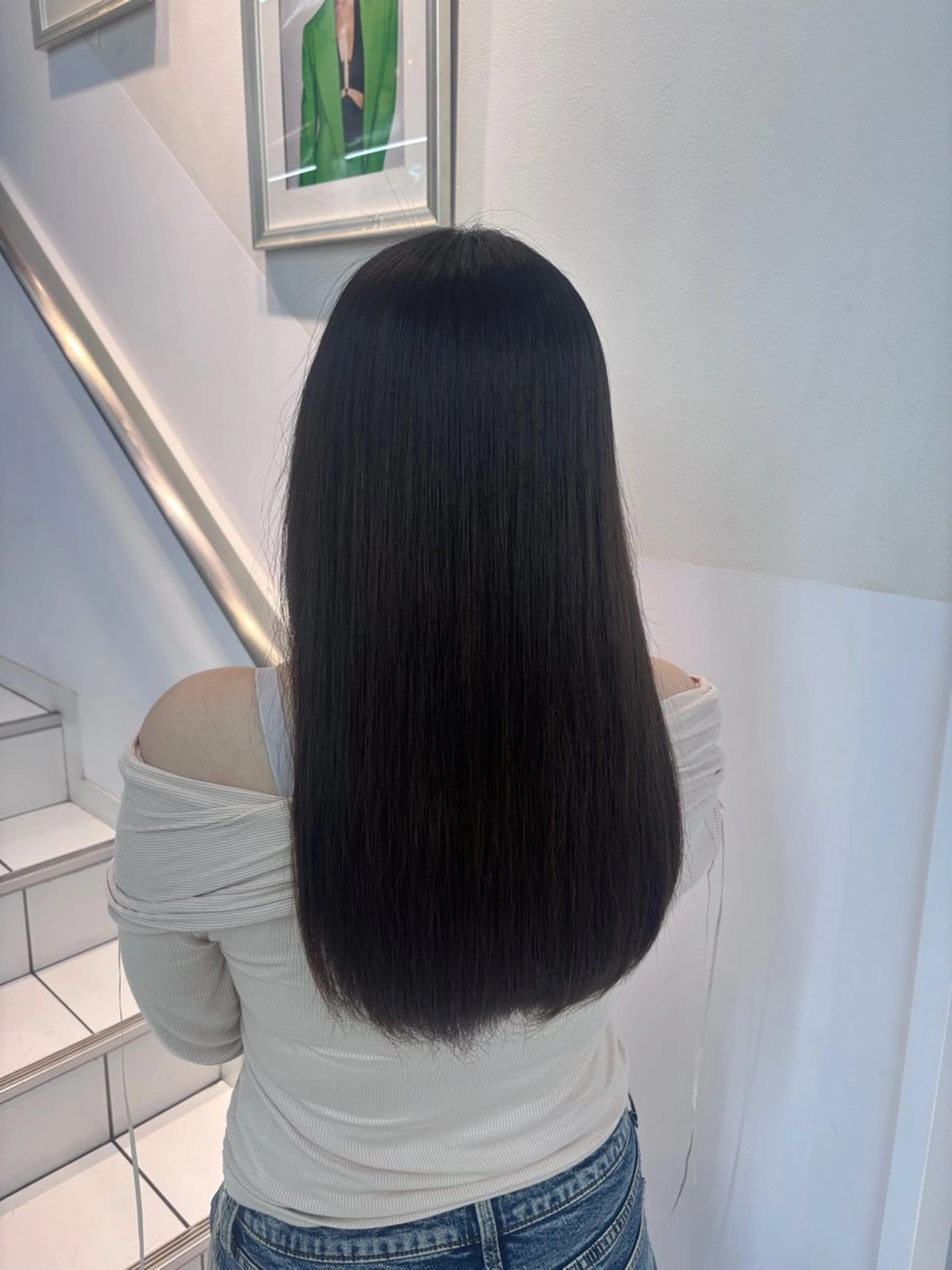 ロング パーマ ストレートパーマ リコ🪐レイヤー モデル募集のヘアスタイル