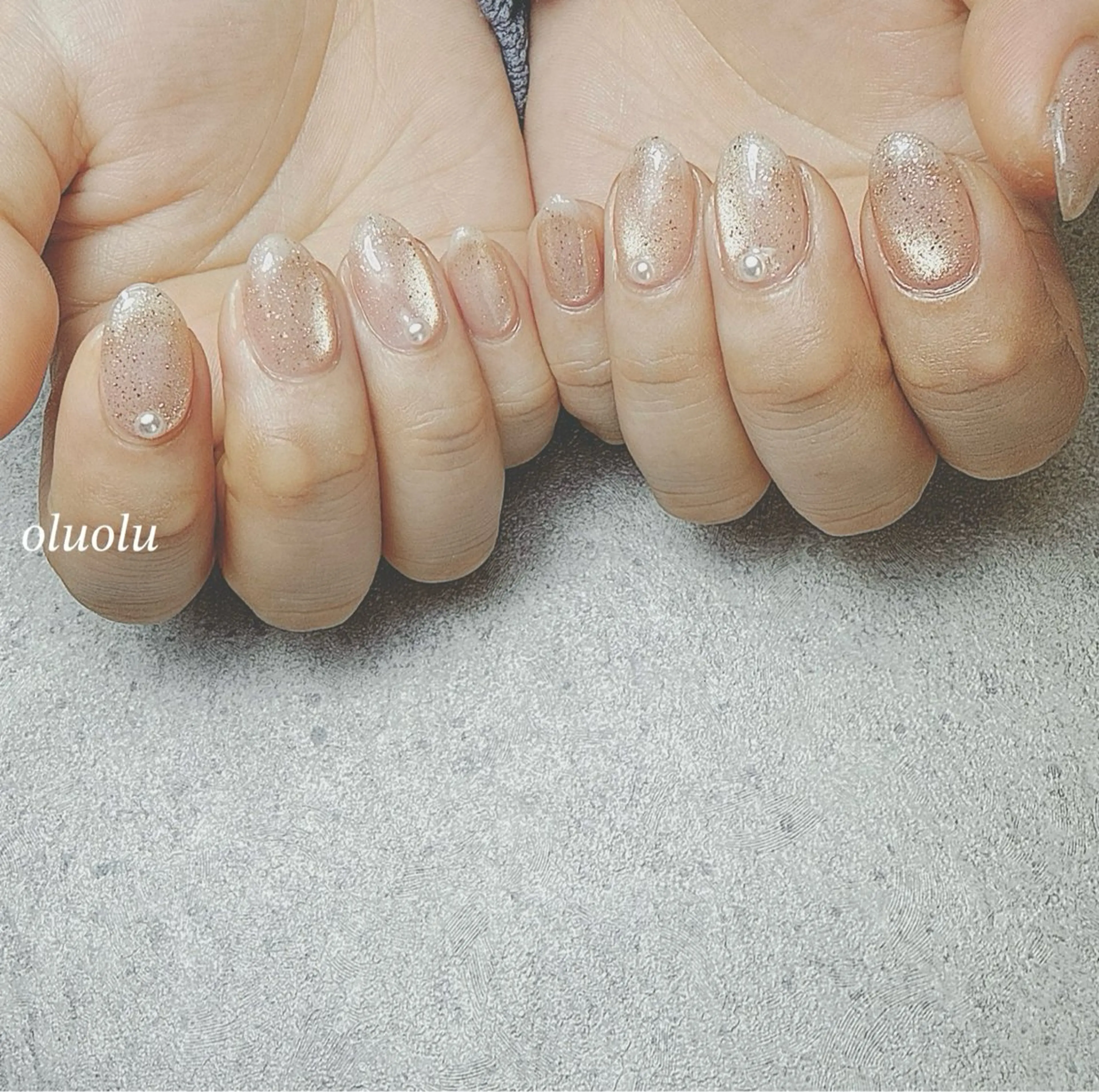 ネイル フラッシュネイル キラキラネイル マグネットネイル ハンドネイル 大村 紬華のネイルデザイン