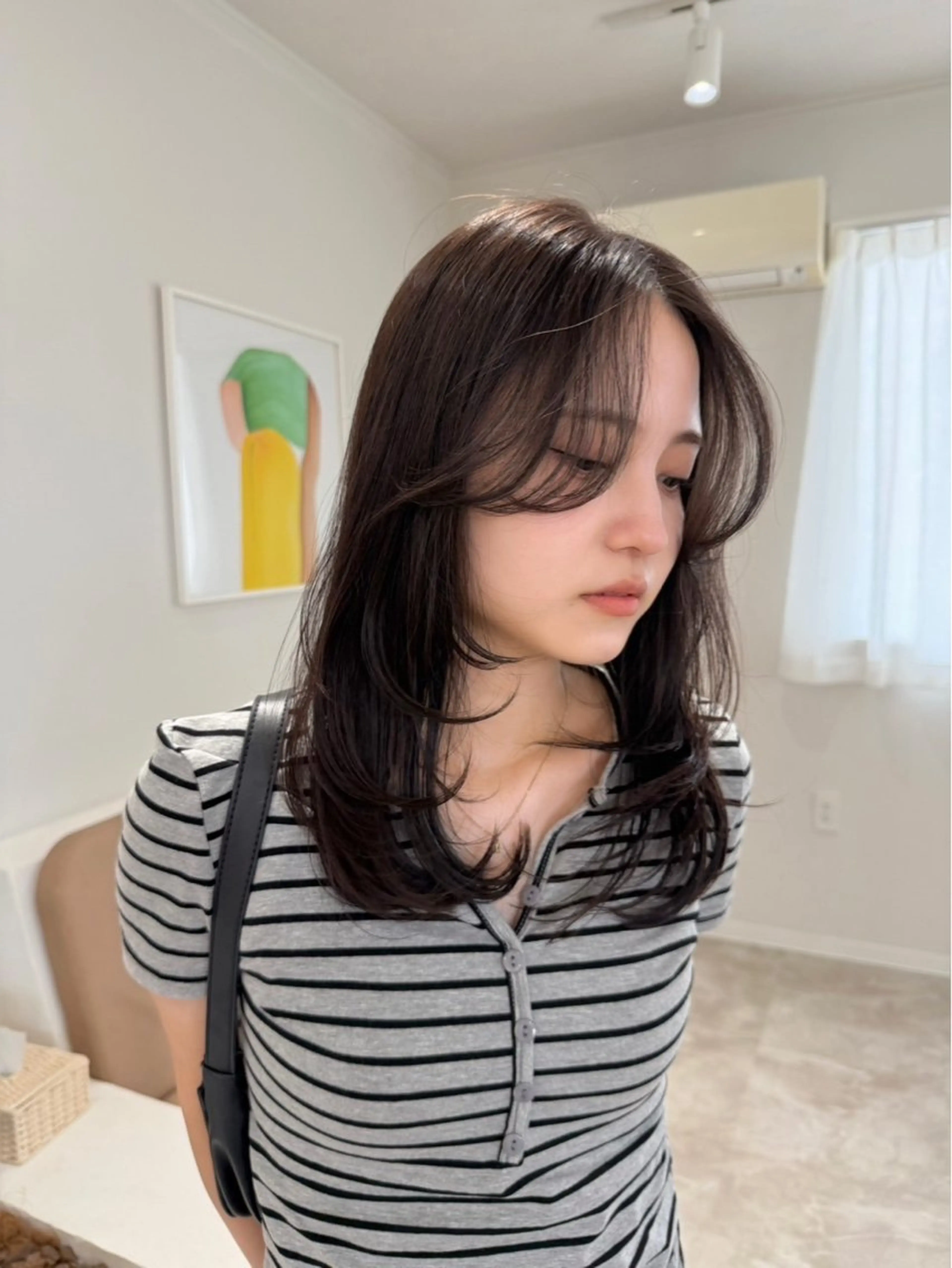 ミディアム ヘアカラー 古堅 一正のヘアスタイル