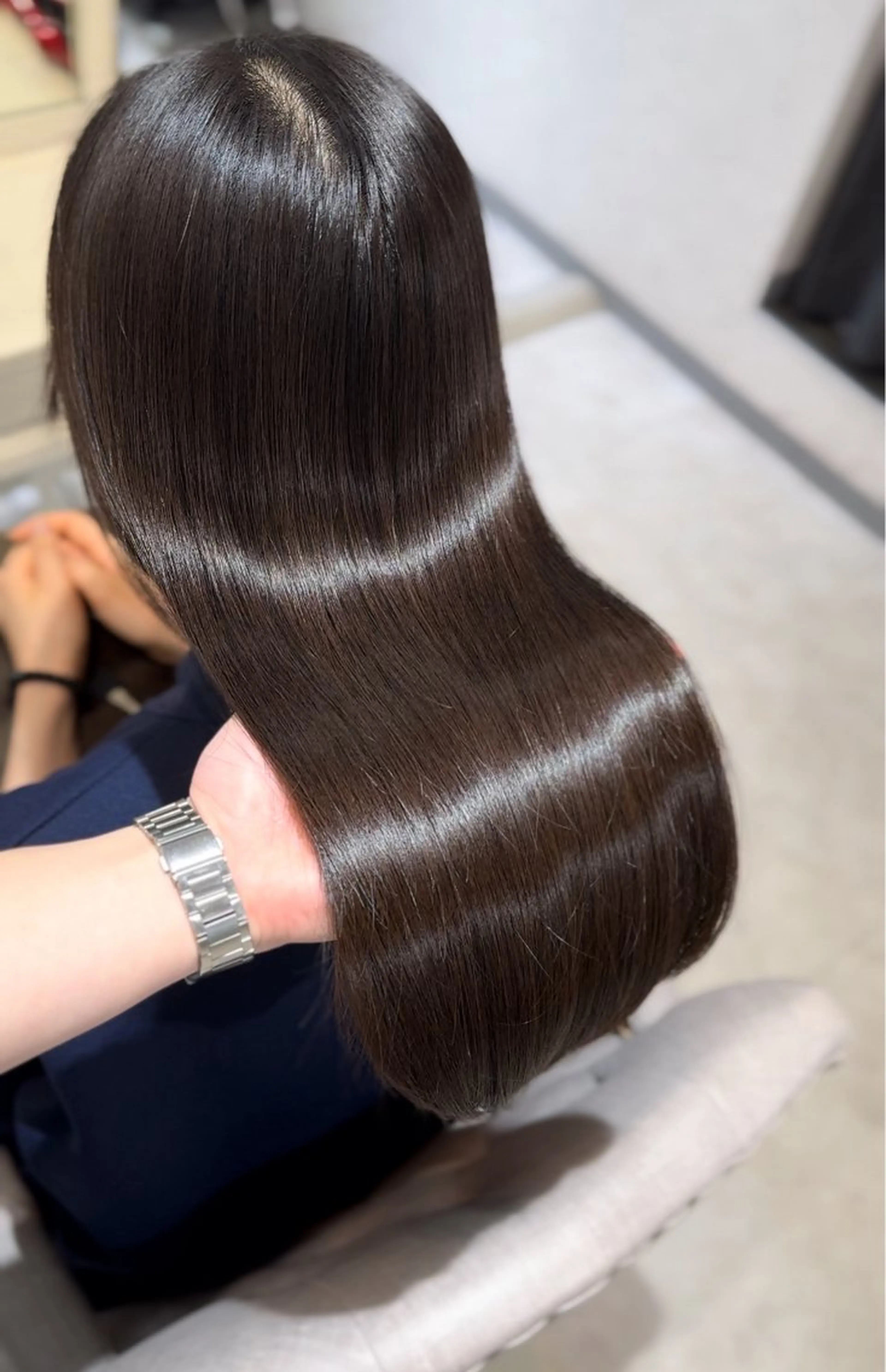 ロング 髪質改善 縮毛矯正 トリートメント 酸性ストレート カット 縮毛矯正 トリートメント 髪質改善×縮毛矯正 Core 片山健太のヘアスタイル