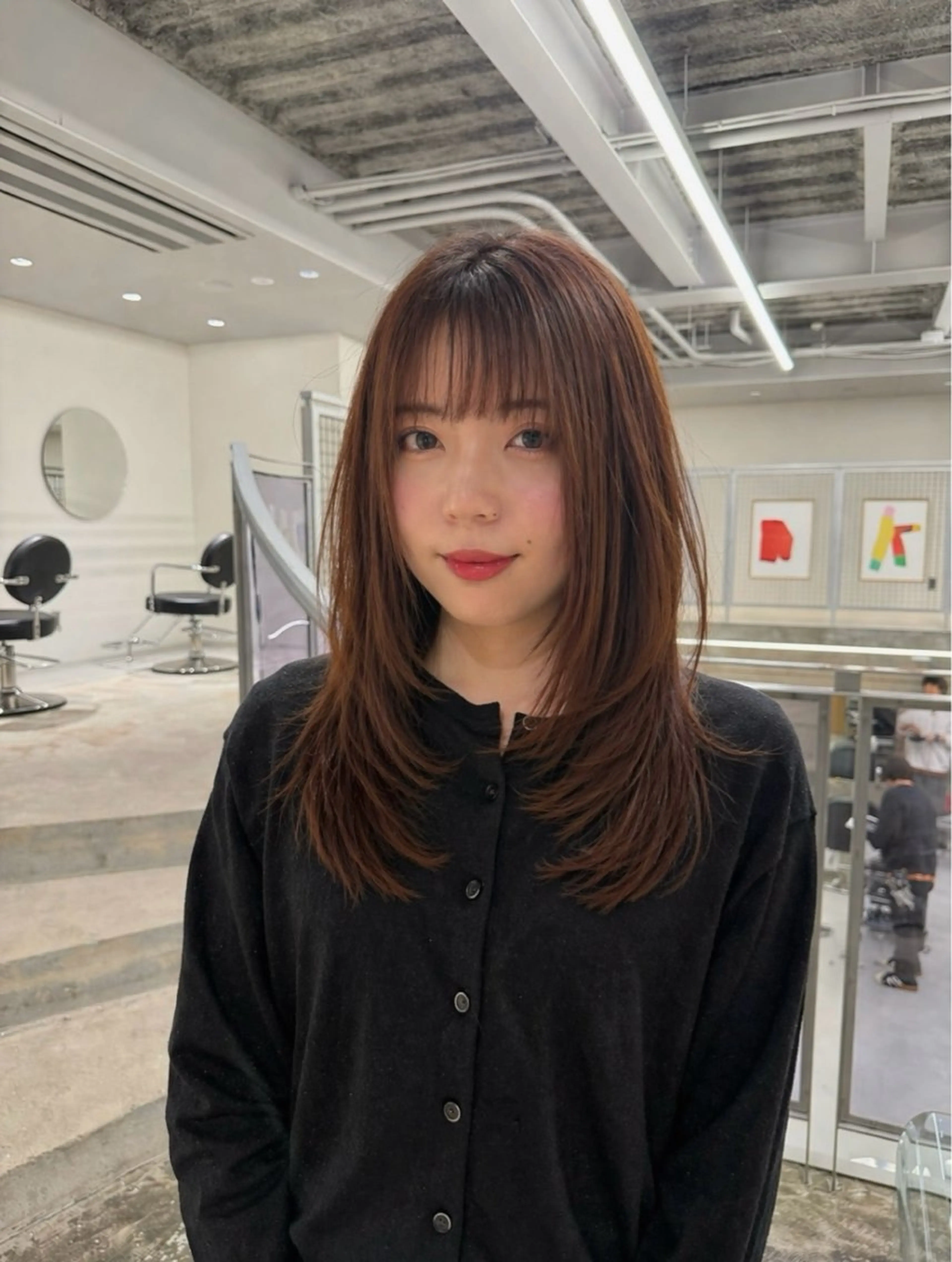 ロング レイヤーカット カット ヘアカラー eto/ sona🪡のヘアスタイル