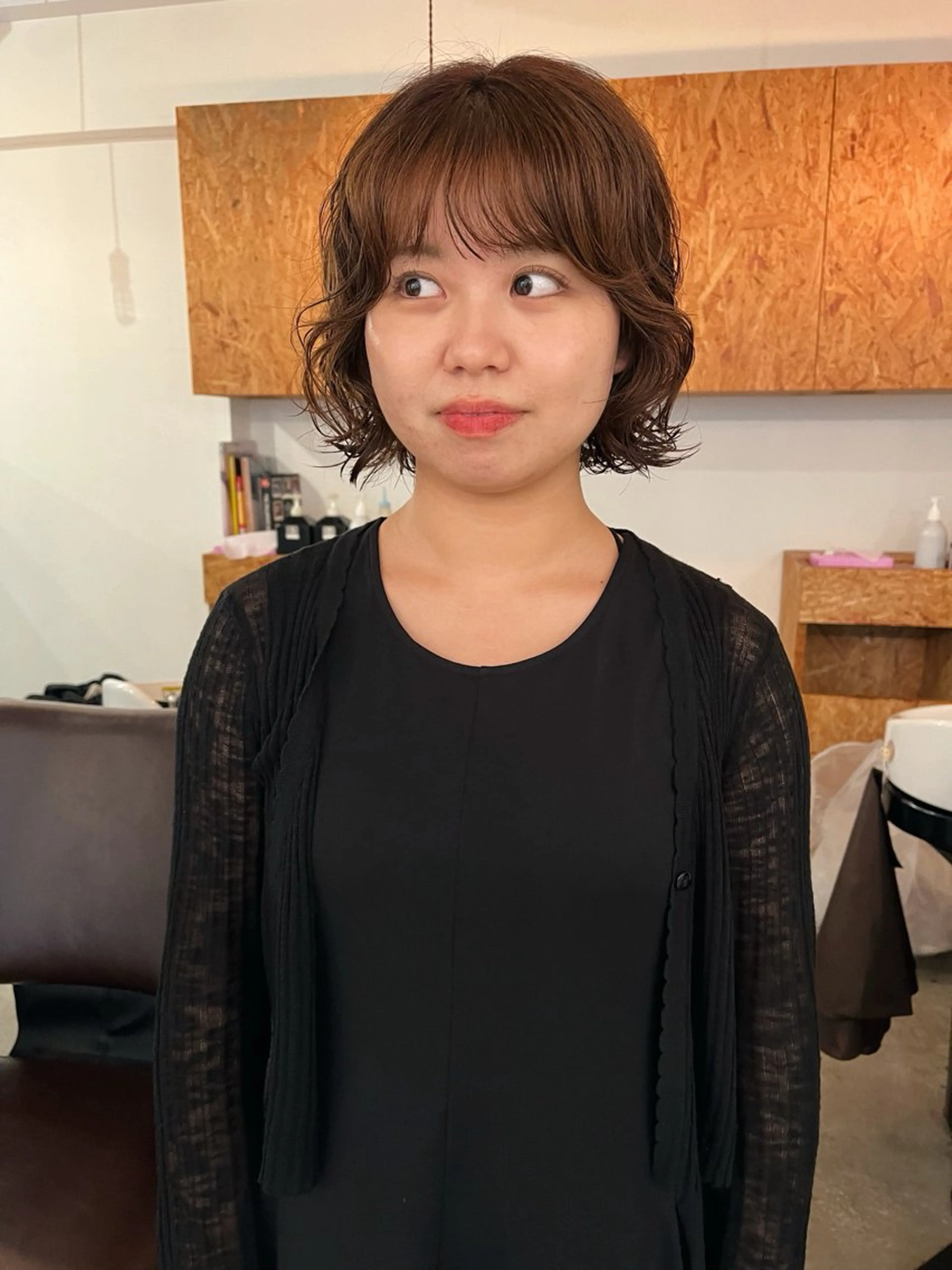 ショート パーマ 暖色/パーマ 🌼クニトウメイのヘアスタイル