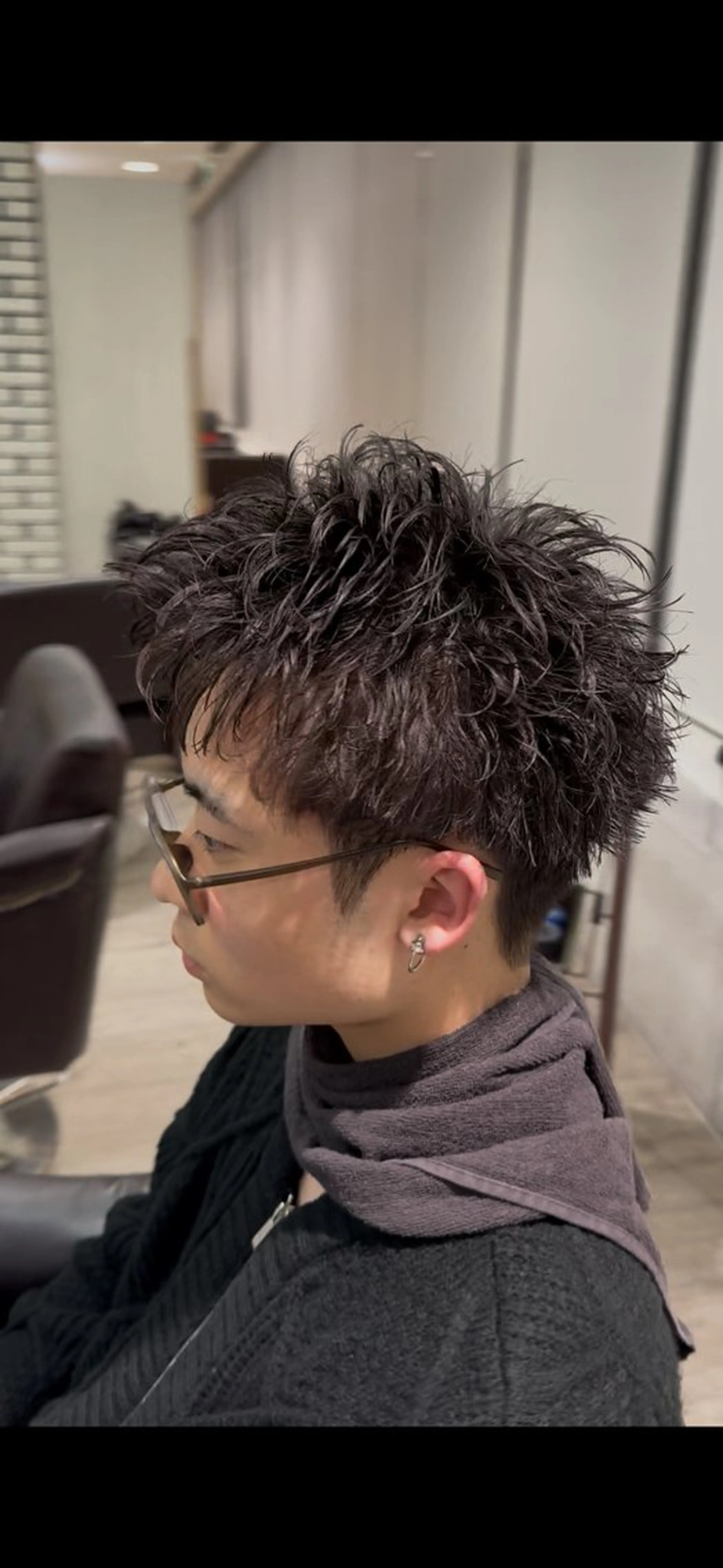 パーマ メンズ メンズパーマ 立川韓国メンズヘア ニュアンスパーマ安井のヘアスタイル