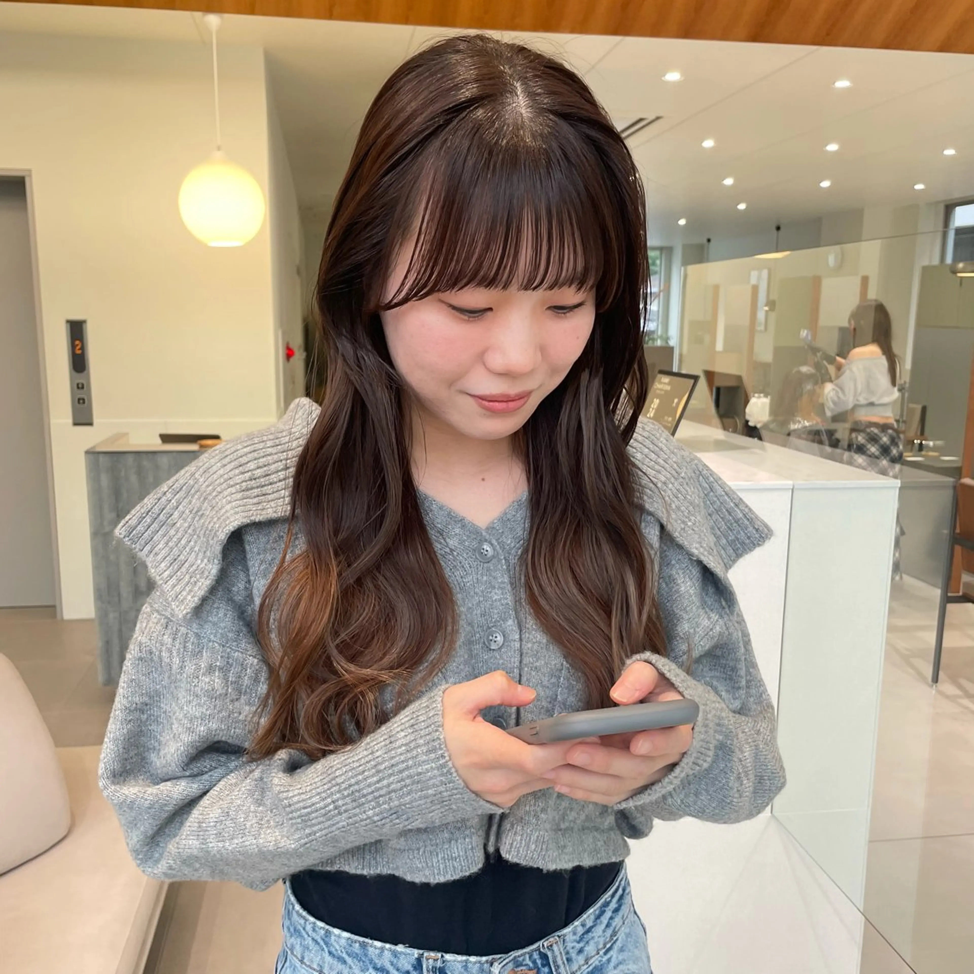 ロング カラー ベージュカラー ブリーチ 透明感カラー デザインカラー ダブルカラー ヘアカラー トリートメント 髪質改善/ボブ 🌻Mutsumiのヘアスタイル