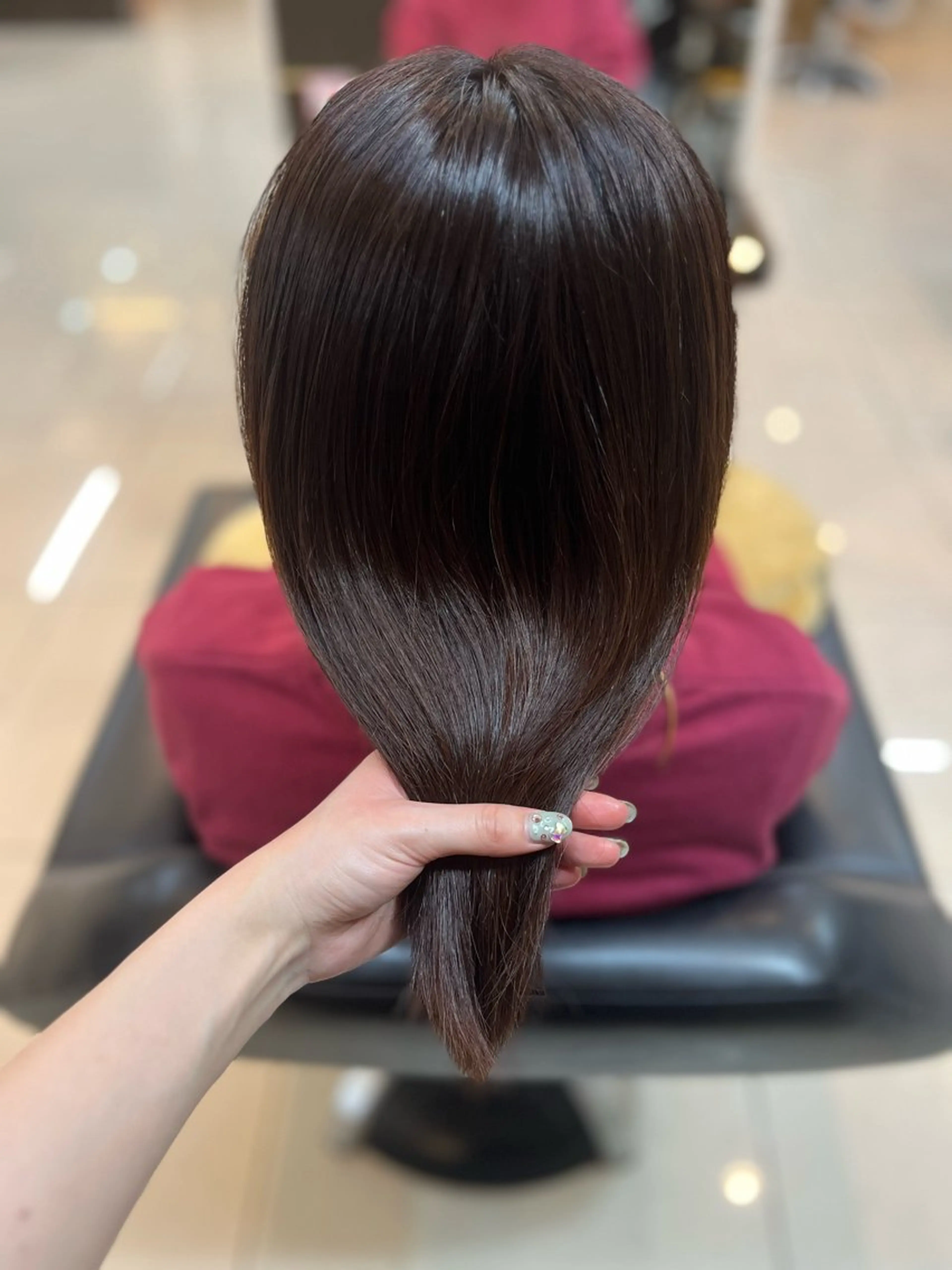 ミディアム カラー ブラウンカラー レッドカラー レッドブラウン ヘアカラー 🍒 SANA🍒のヘアスタイル