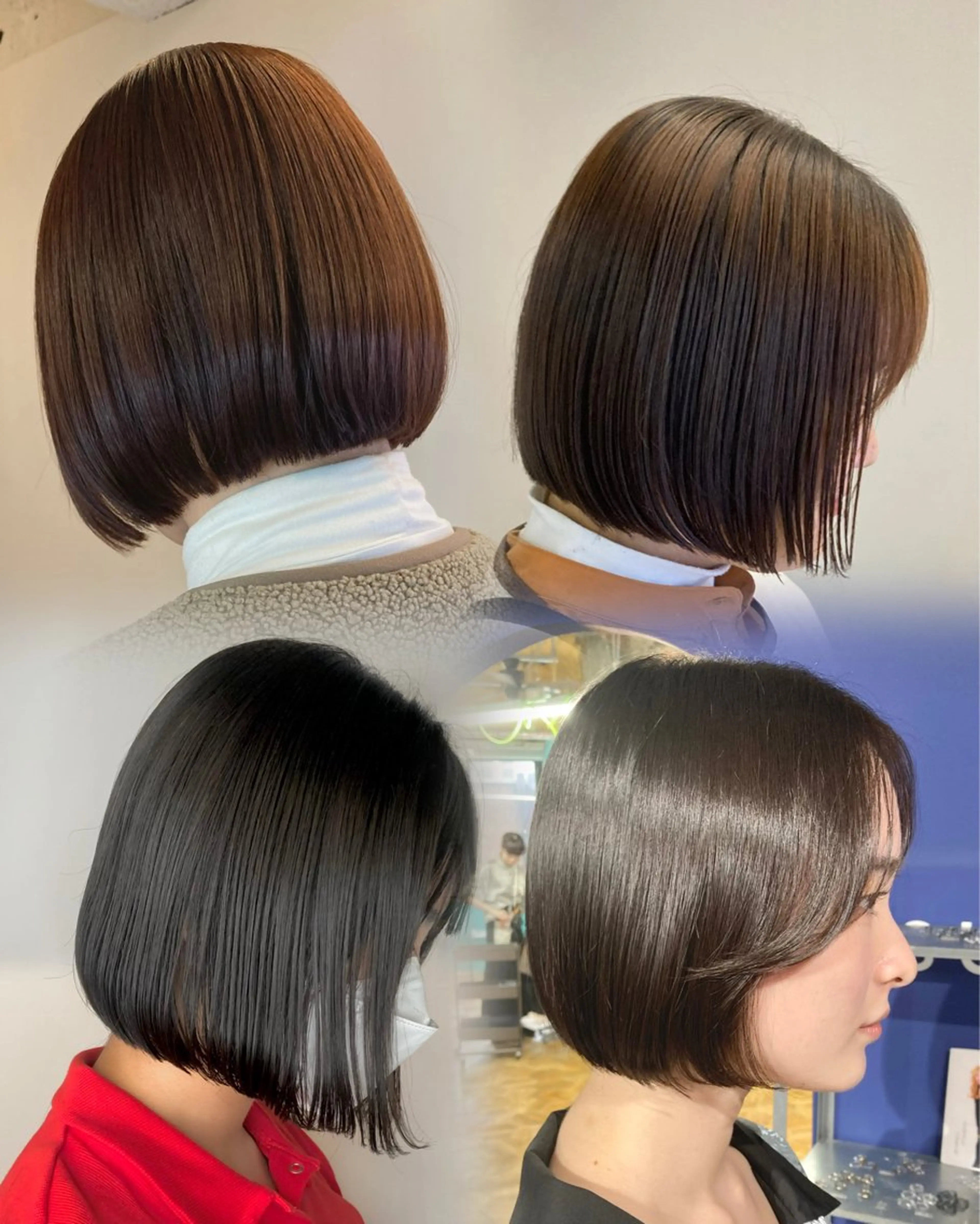 ショート ボブ カット 透明感カラー レイヤー亀井唯登のヘアスタイル