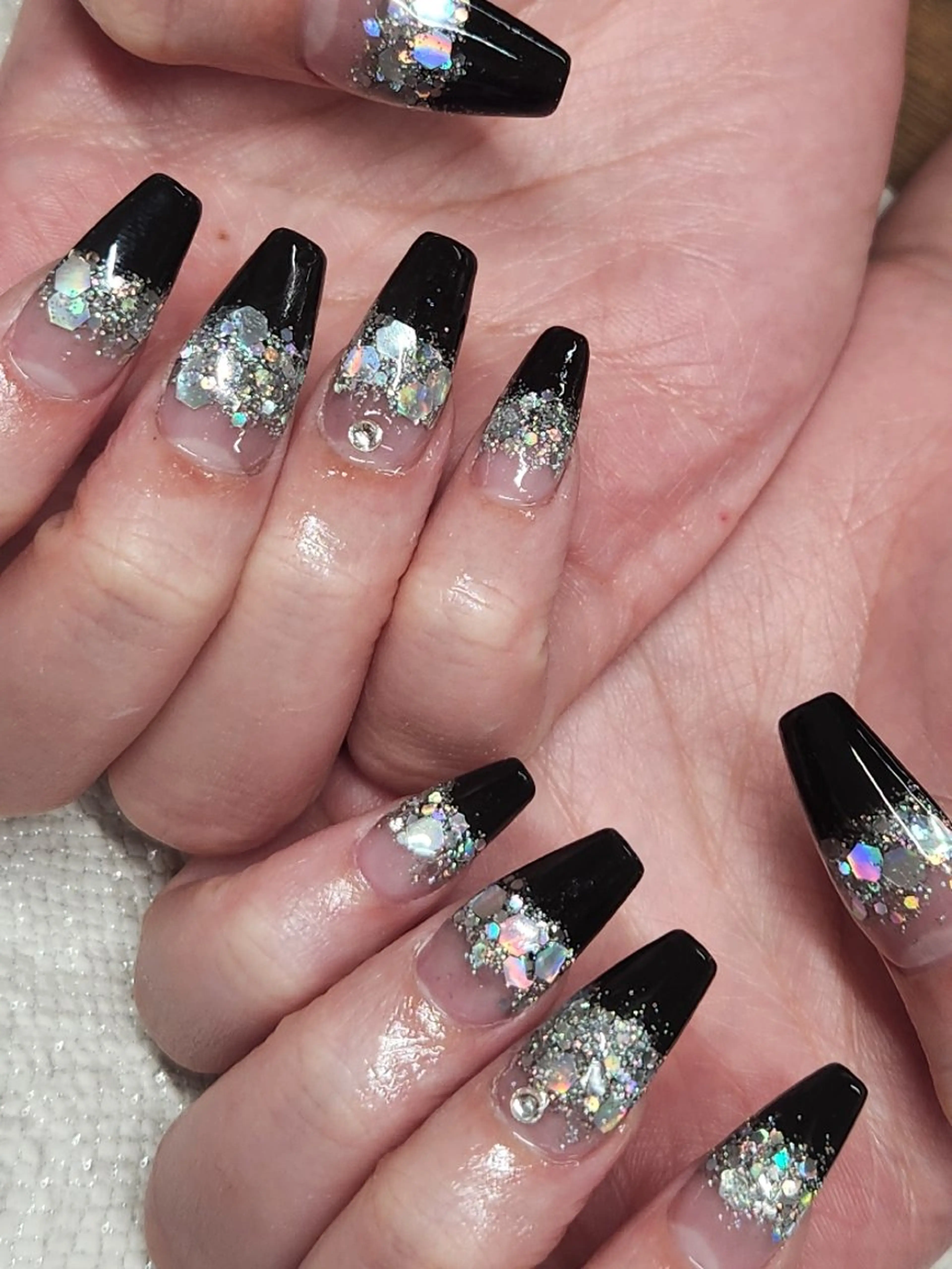 ネイル キラキラネイル スカルプネイル 石渡 美弥のネイルデザイン