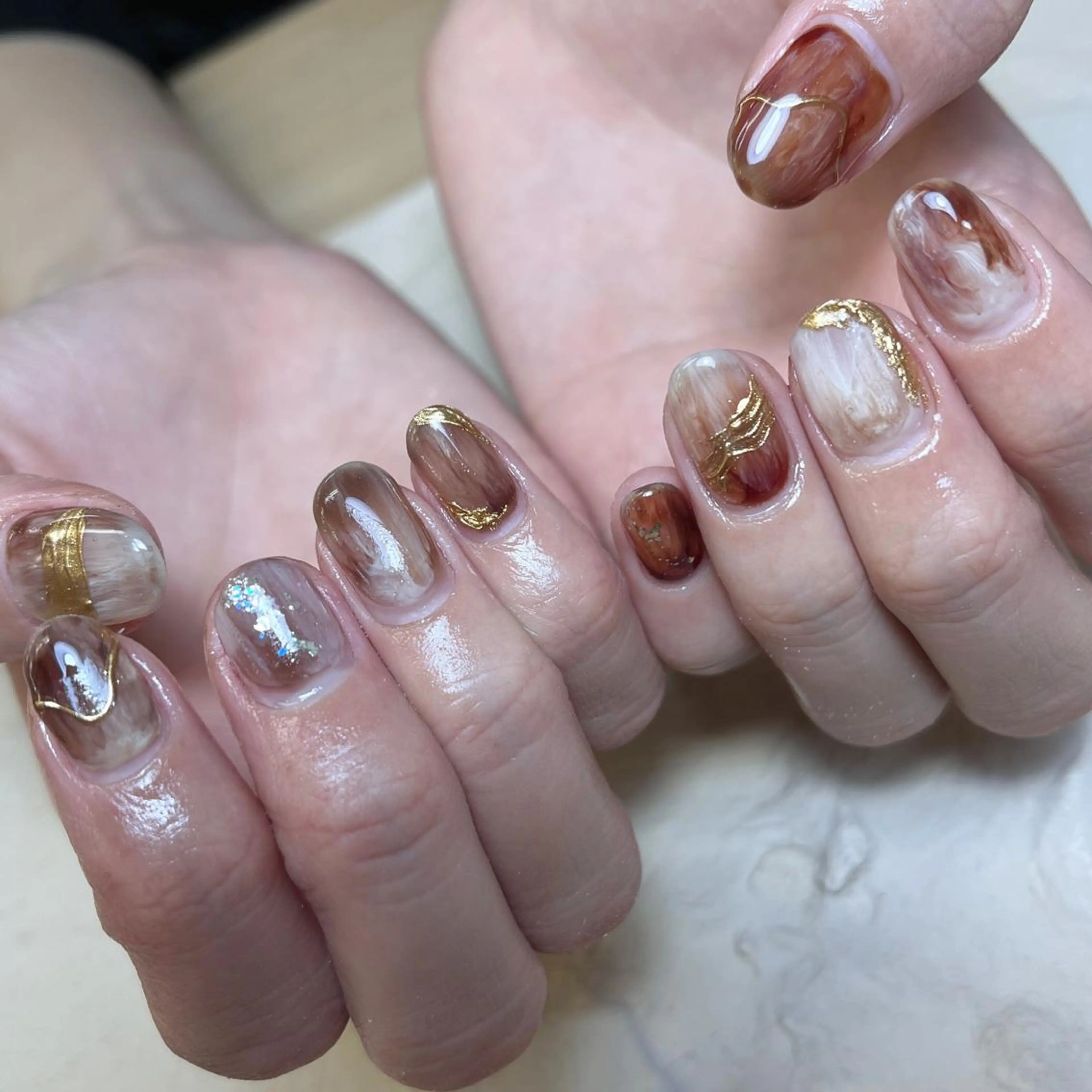 ネイル フレンチネイル ミラーネイル ニュアンスネイル Musee art 亀戸店のネイルデザイン