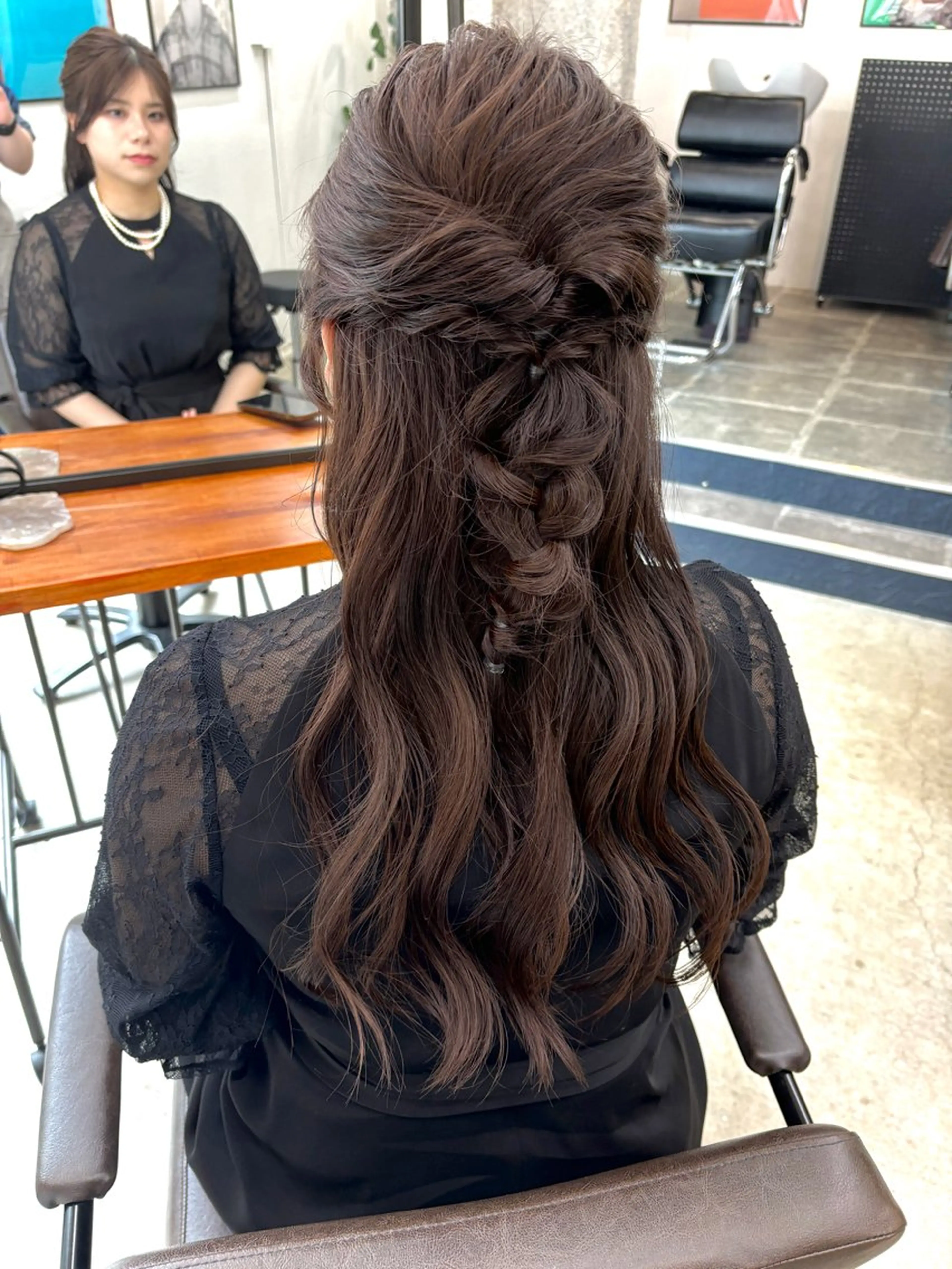 ロング ヘアアレンジ 結婚式・ブライダル ピンクブラウン ピンクラベンダー ボブ ヘアセット 暖色カラー/天神/ ヘイマサクラのヘアスタイル