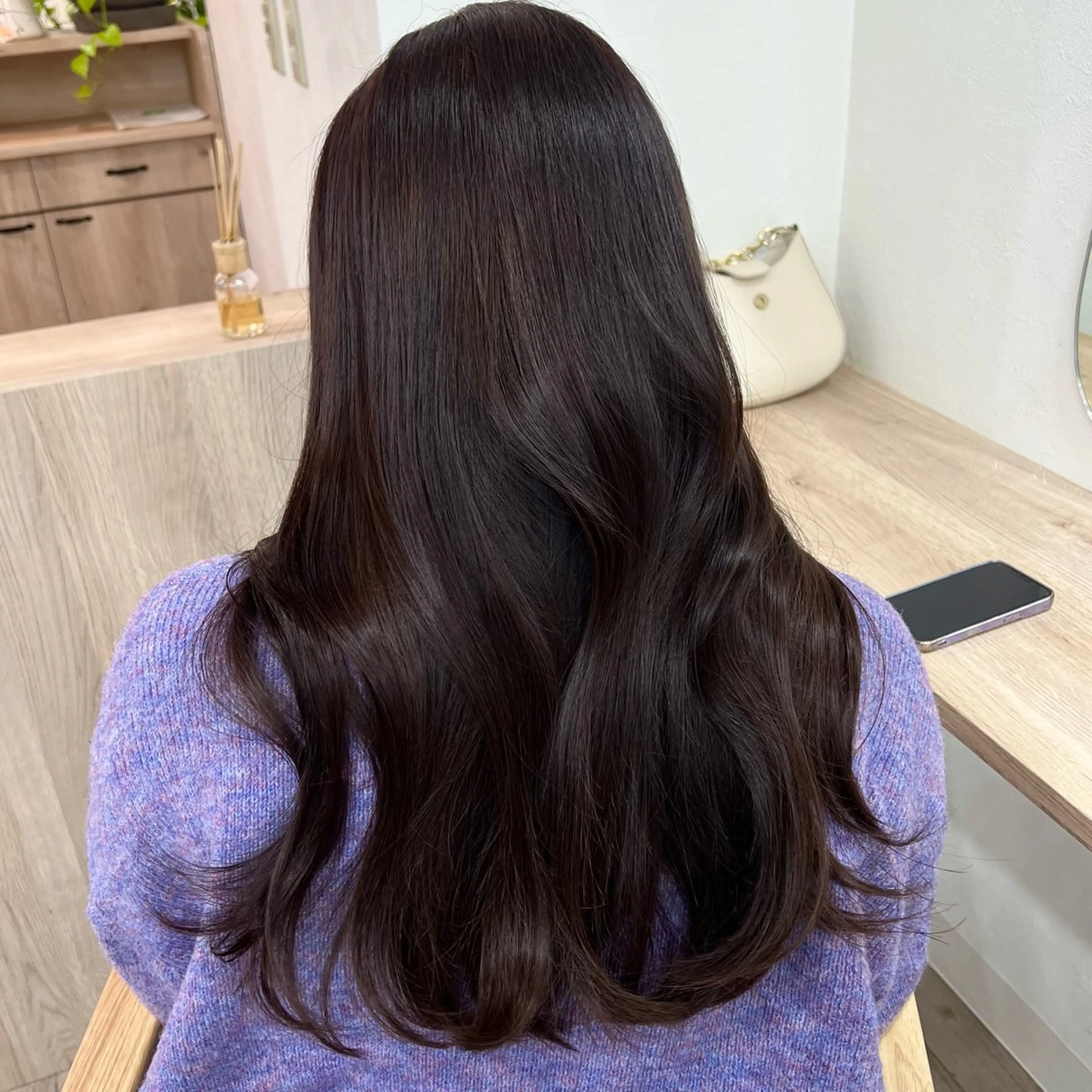 ロング カラー ヘアアレンジ ブラウンカラー ラベンダーカラー TOKI mahoのヘアスタイル