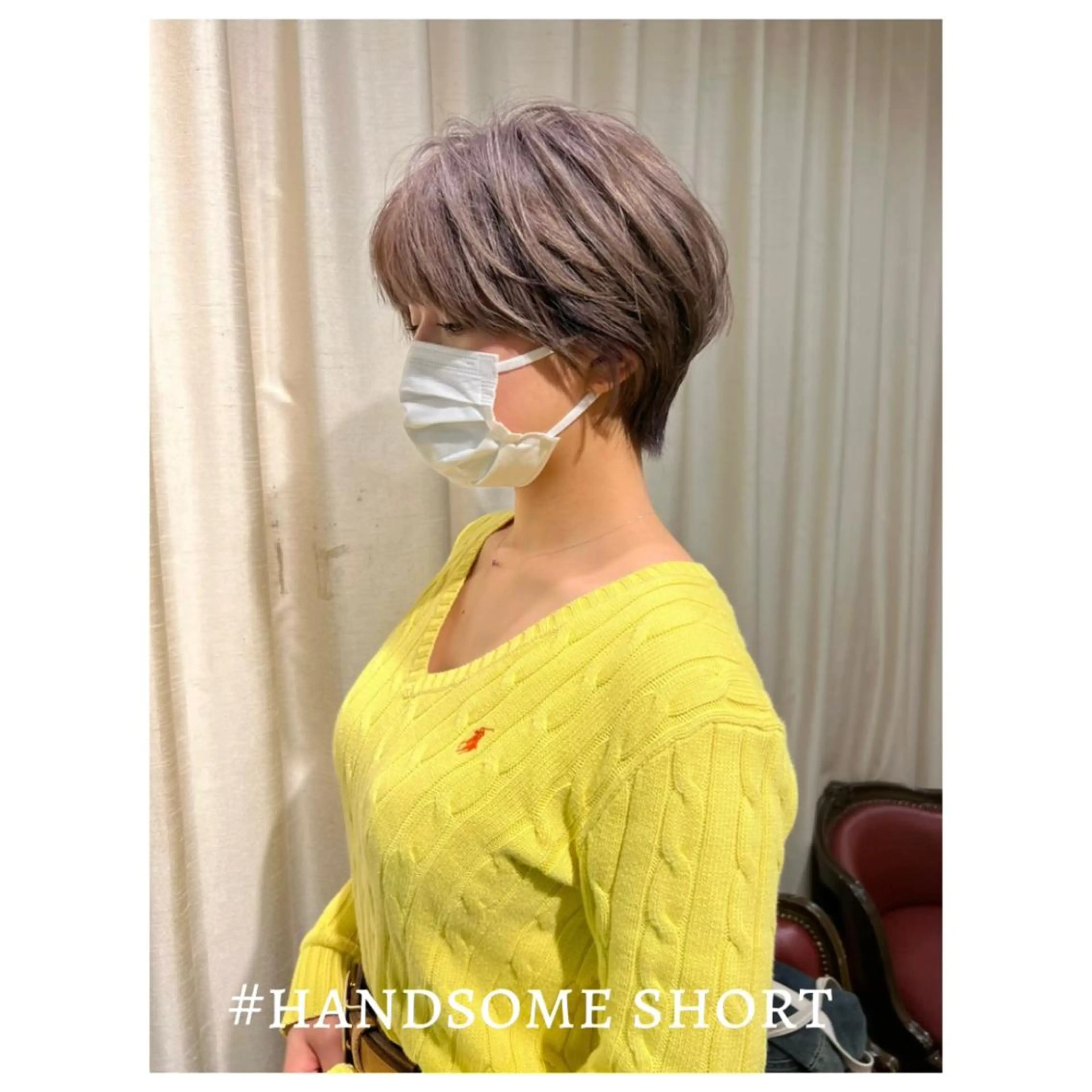 ショート カラー ハンサムショート ブリーチ グレージュ ハイライトカラー シルバー 🔮診断サロン 【BASSA】🔮のヘアスタイル