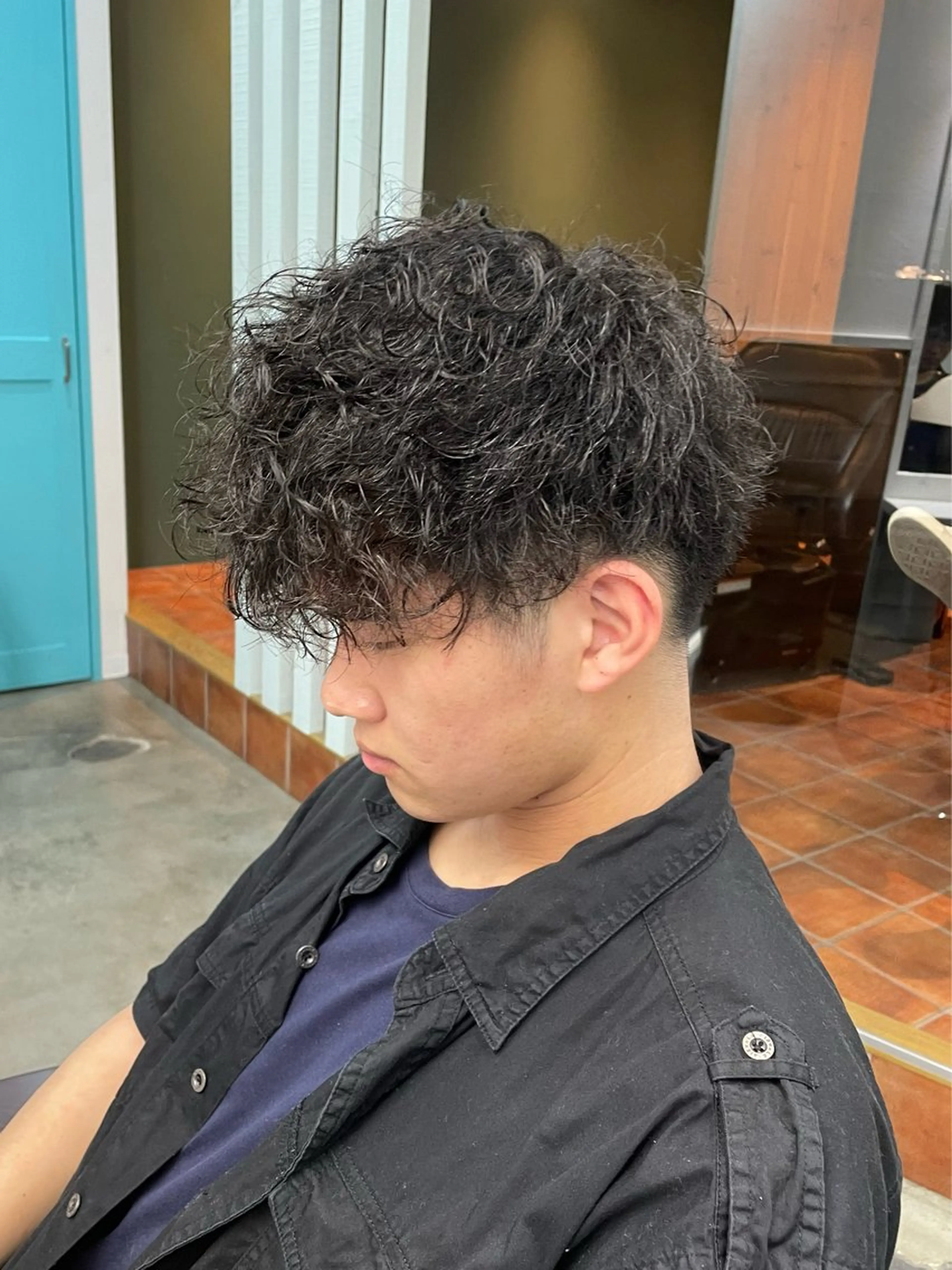 ミディアム パーマ 韓国ヘア/wカラー レイヤー/RIN🎀のヘアスタイル