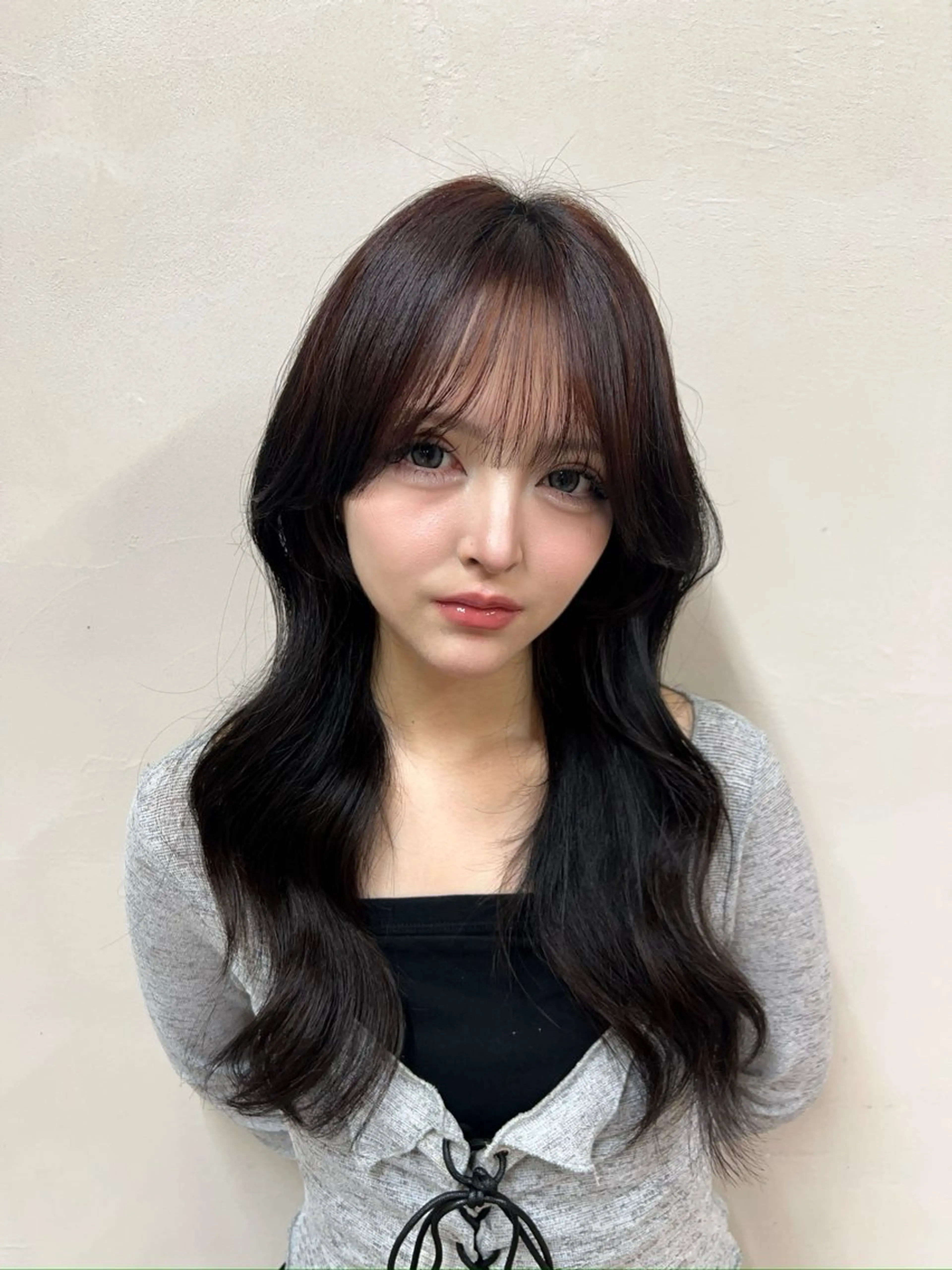 ロング ヨシンモリ 韓国風ヘア トリートメント トリートメント ナナカ 🎀のヘアスタイル