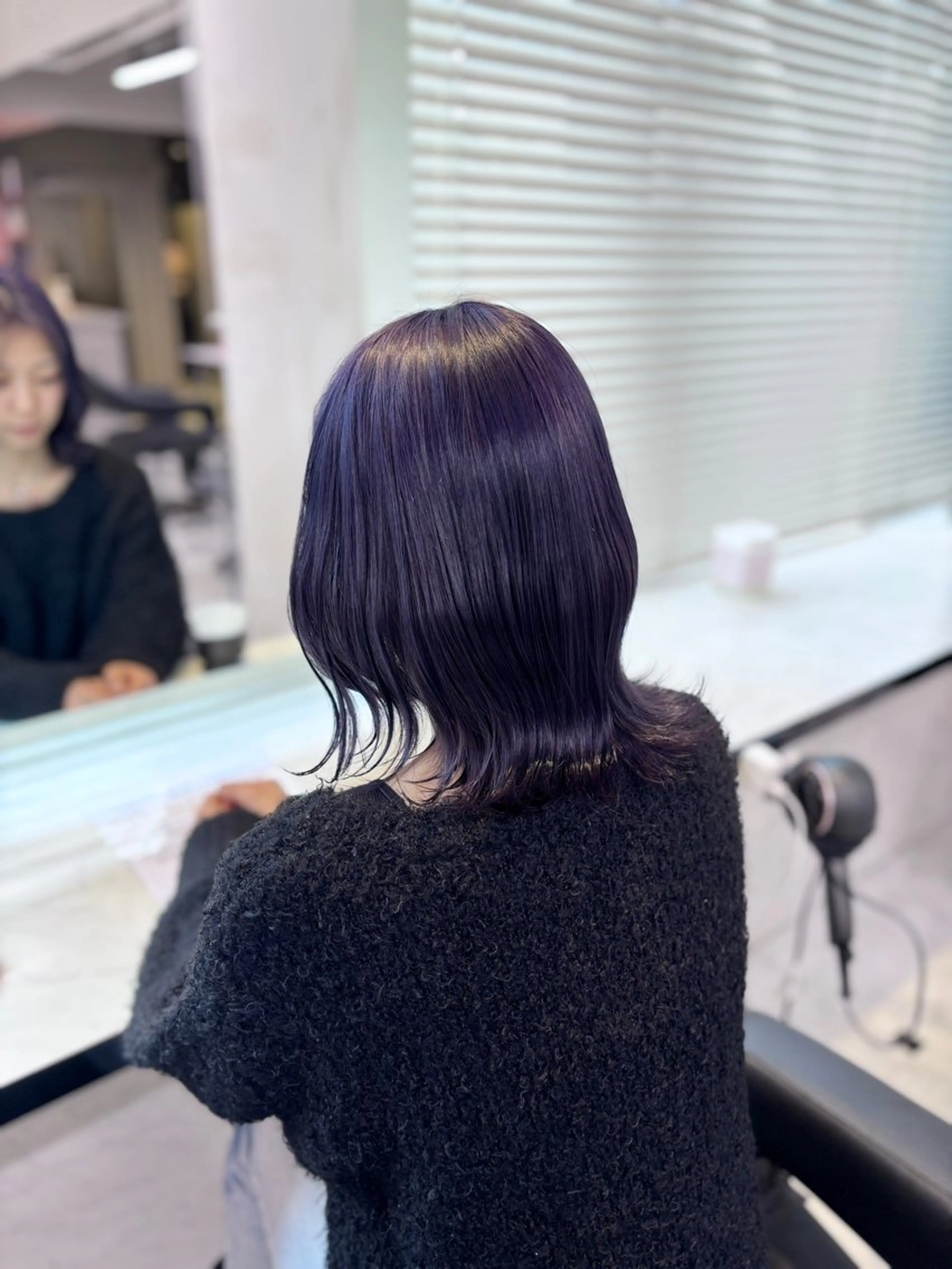 ロング カラー ブリーチ ブルーカラー ブルーラベンダー ケアブリーチ ダブルカラー 💙ハイトーン韓国風 色白ヘア💙manaのヘアスタイル