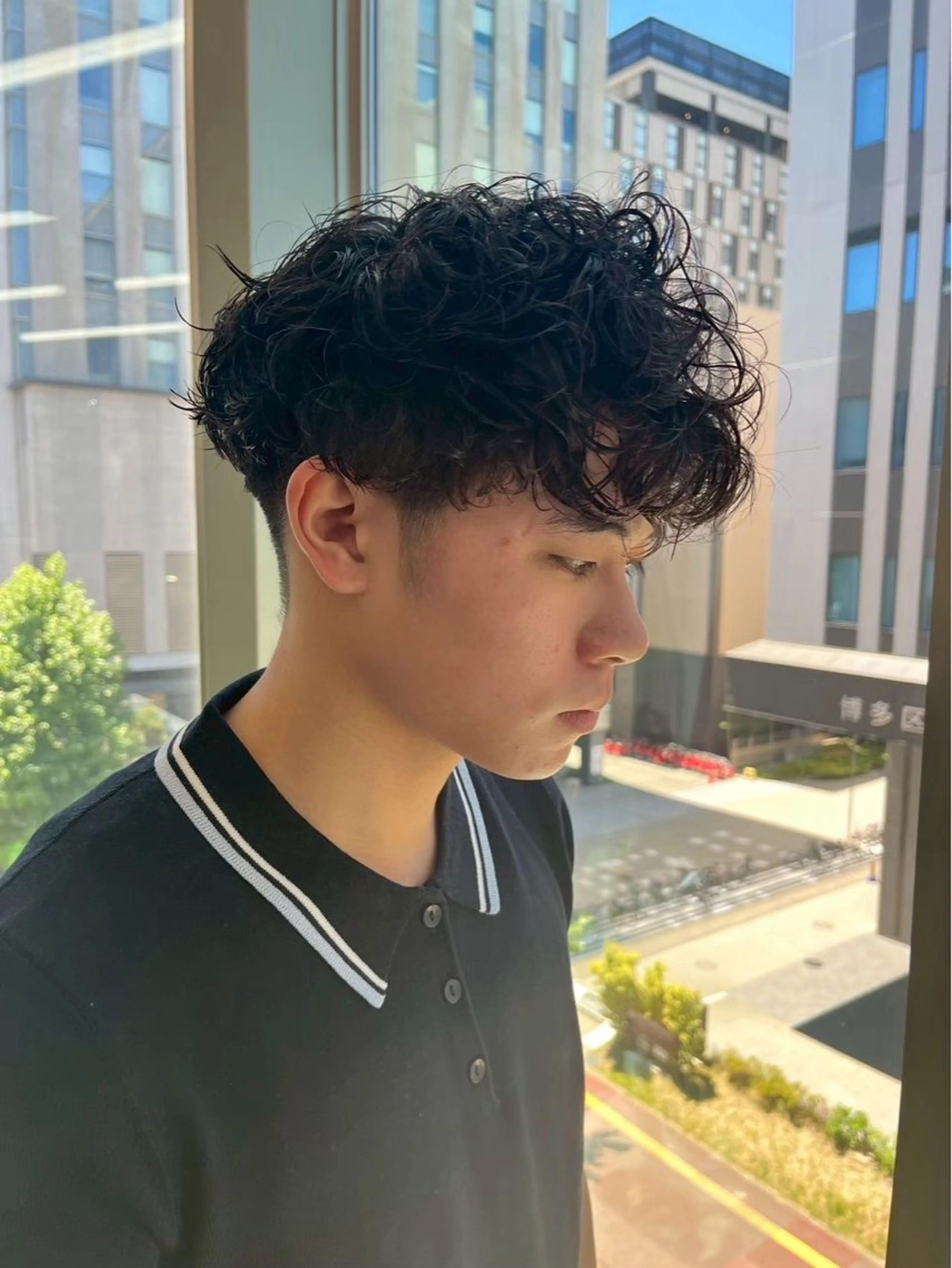 ショート カラー パーマ メンズ 博多メンズヘア特化 ベップハルキのヘアスタイル