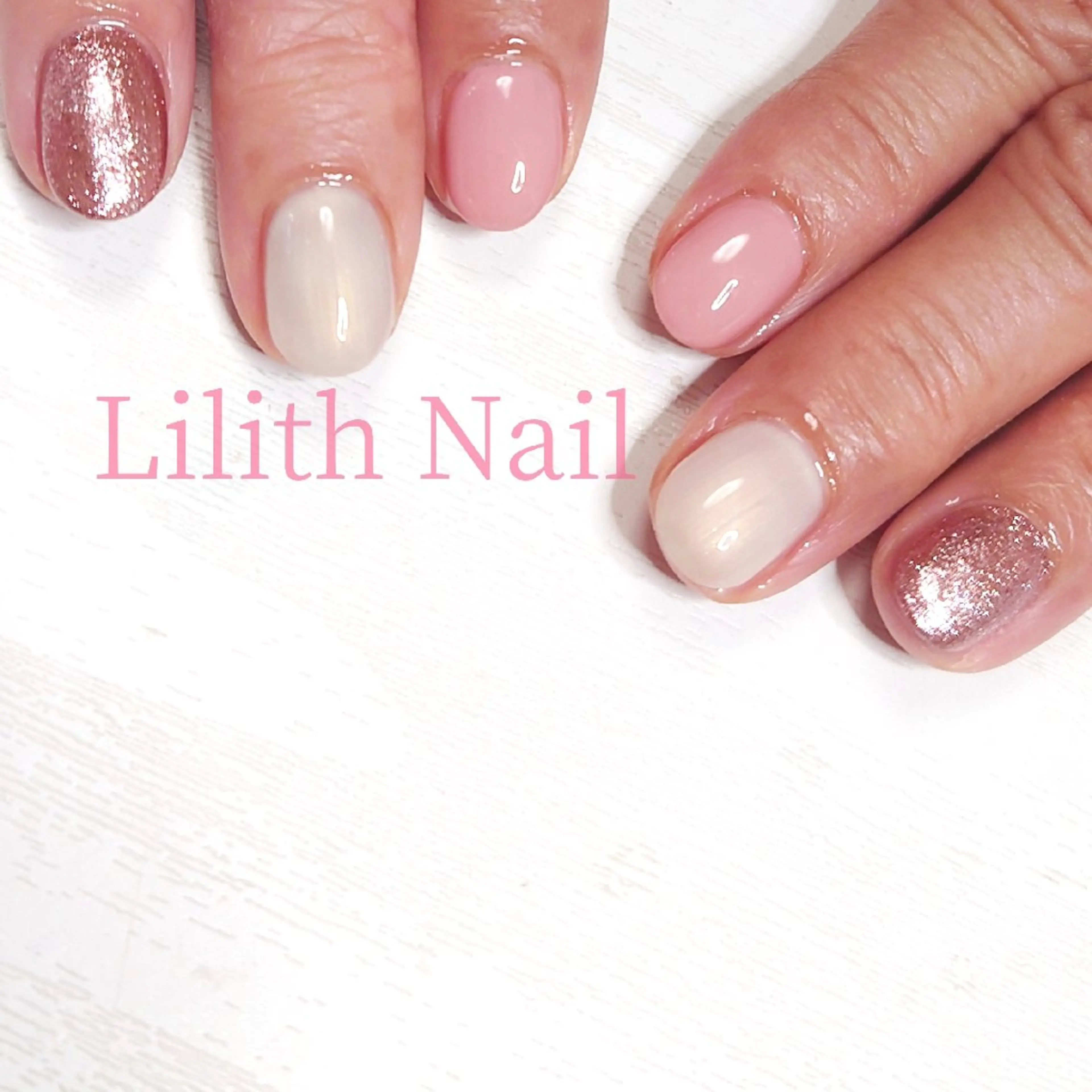ネイル ワンカラーネイル ピンク ショートネイル ハンドネイル Lilith Nailのネイルデザイン