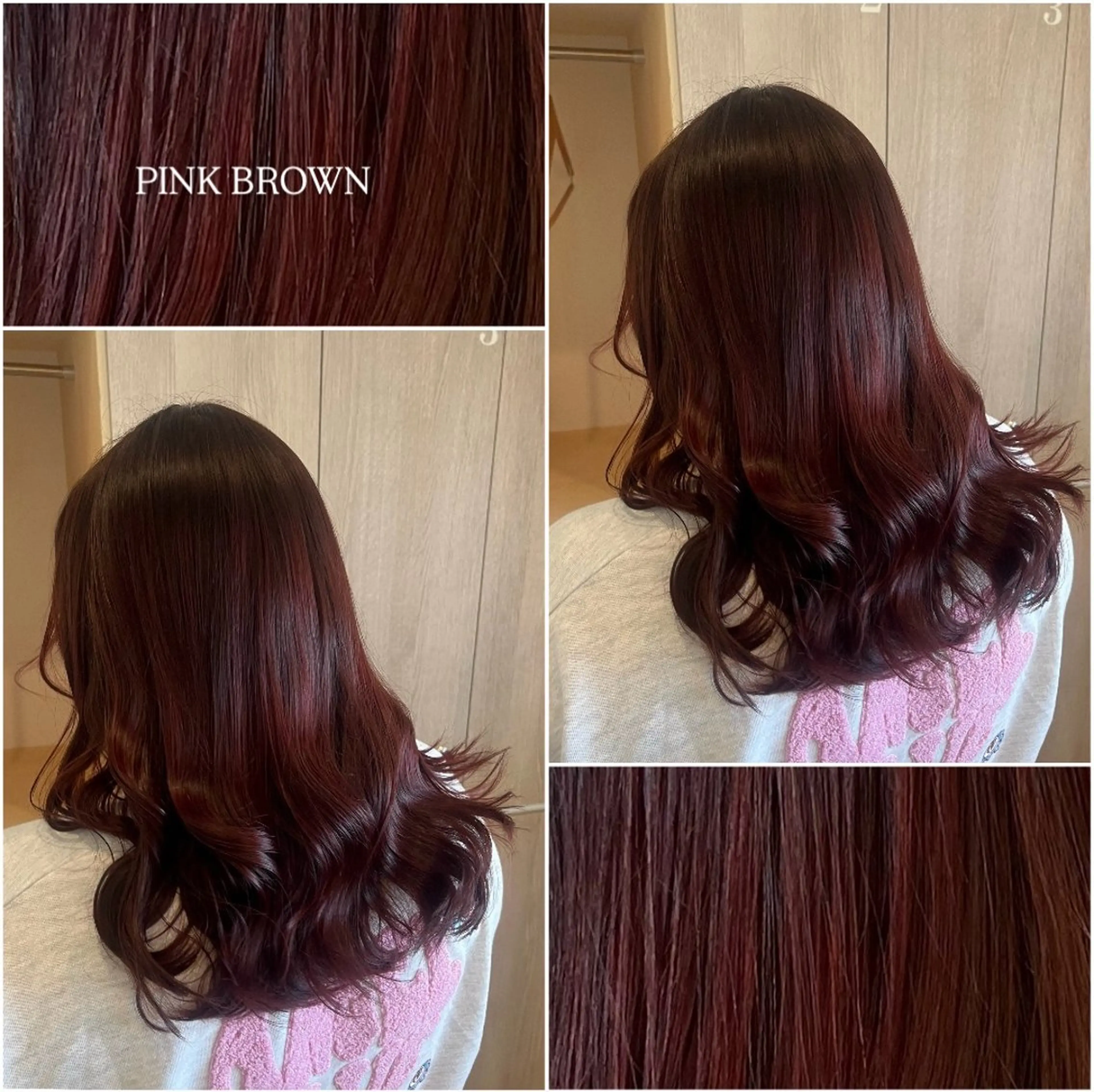 ミディアム カラー ルプラボウ 鈴木 莉菜のヘアスタイル