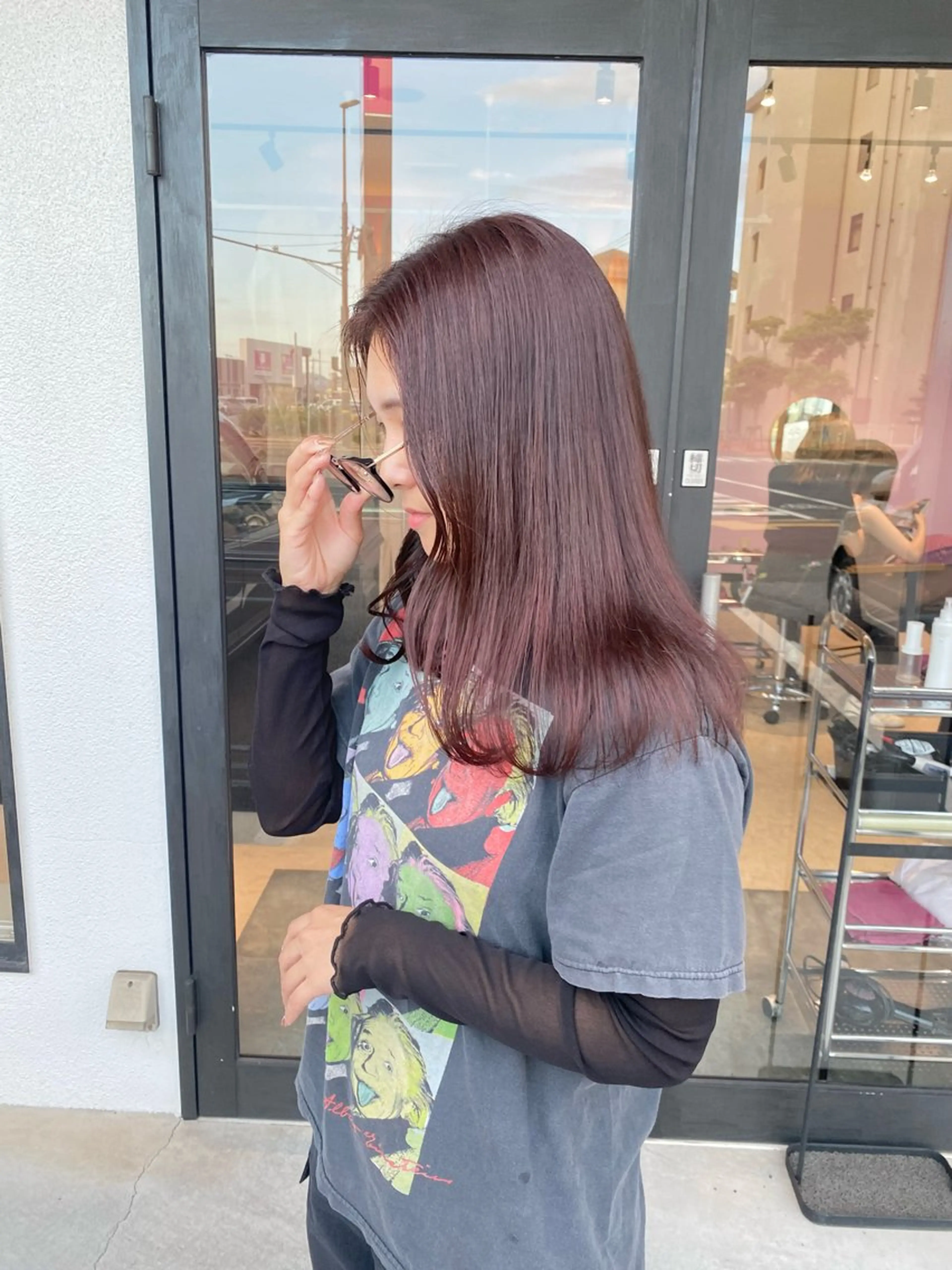 カラー ラベンダーカラー ピンクカラー ピンクラベンダー MATTY azusaのヘアスタイル