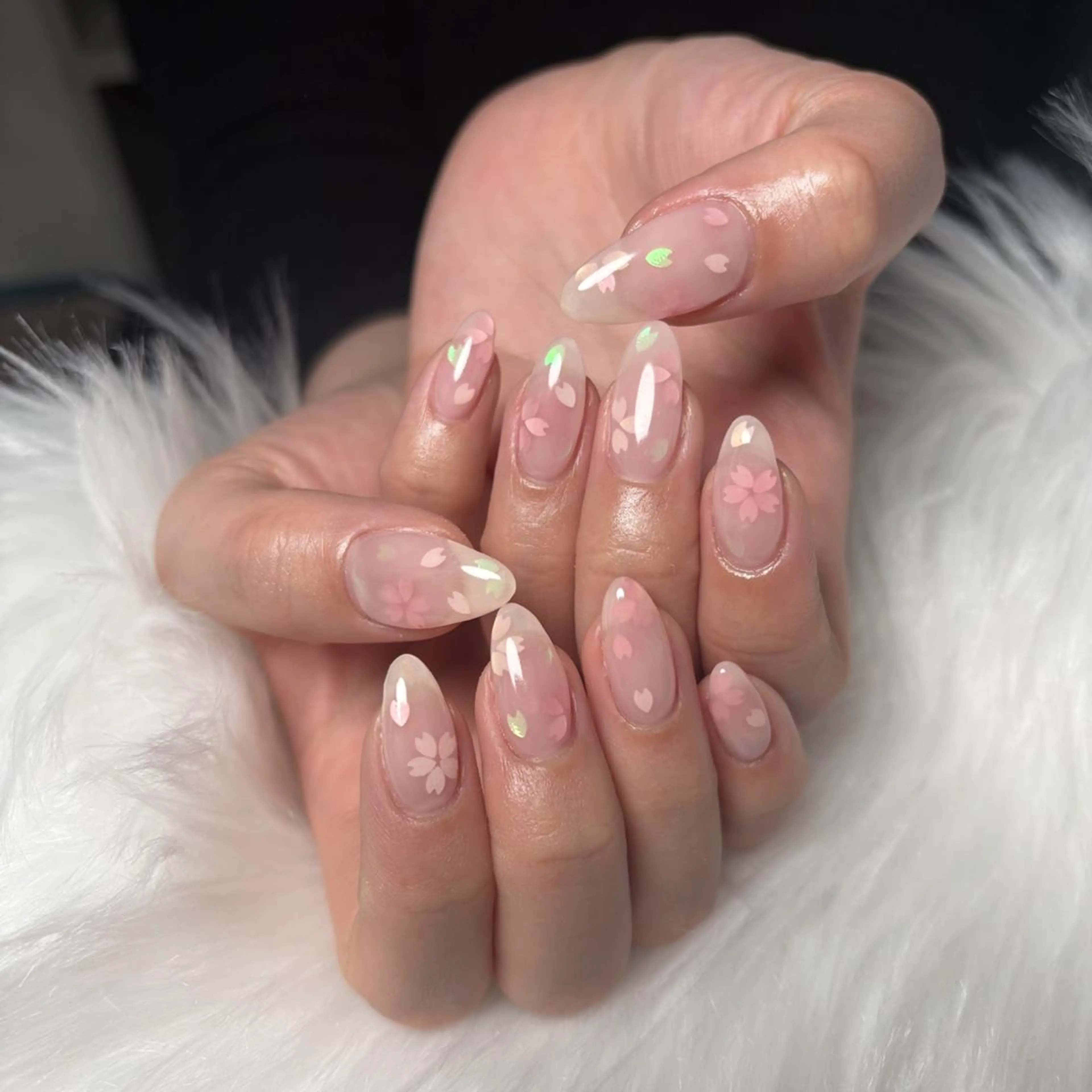 ネイル 桜ネイル ハンドネイル nail salon Libertyのネイルデザイン