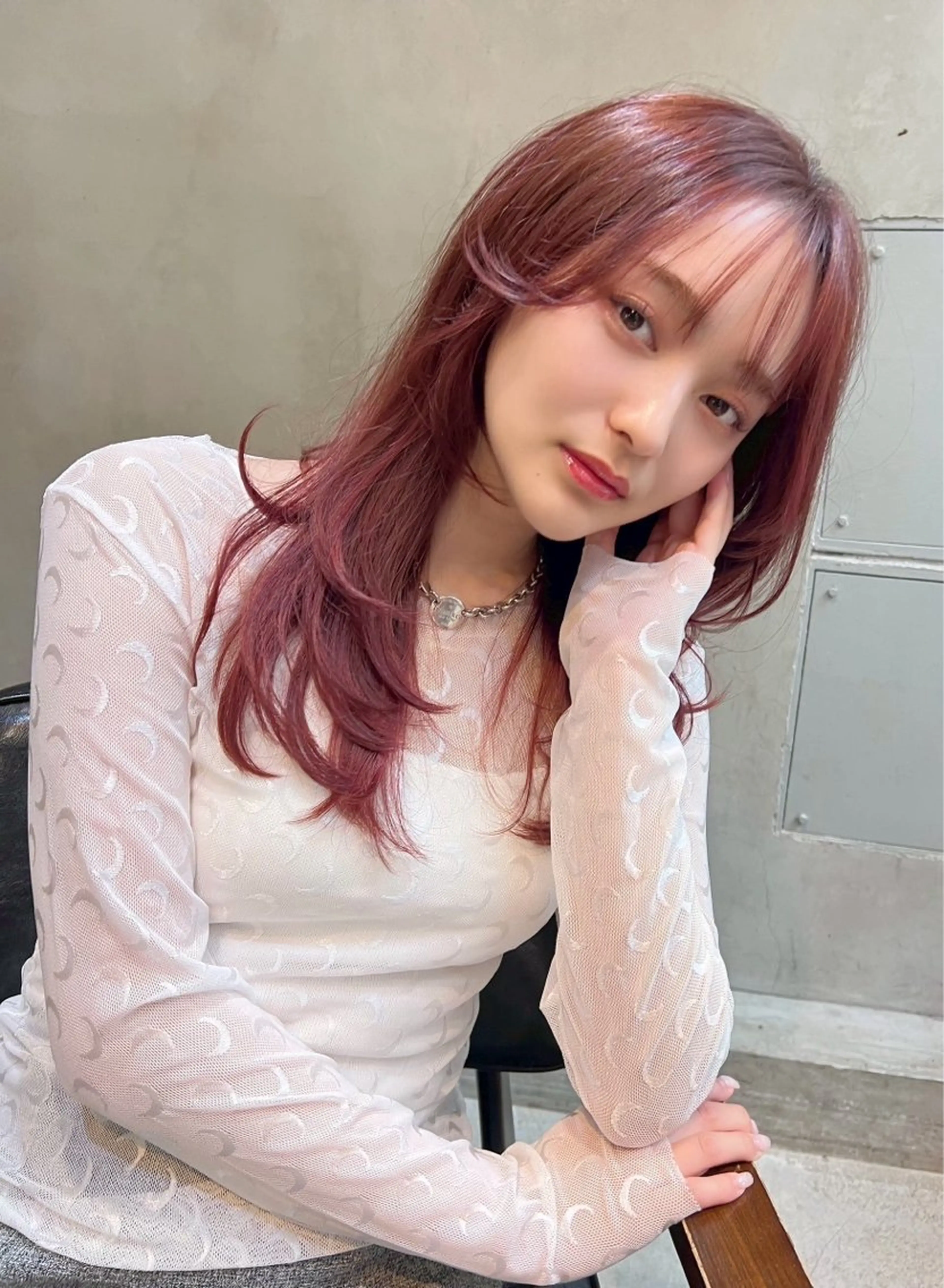 ロング カラー カット ヘアカラー トリートメント 新宿/透明感カラー/ 髪質改善/桜良のヘアスタイル