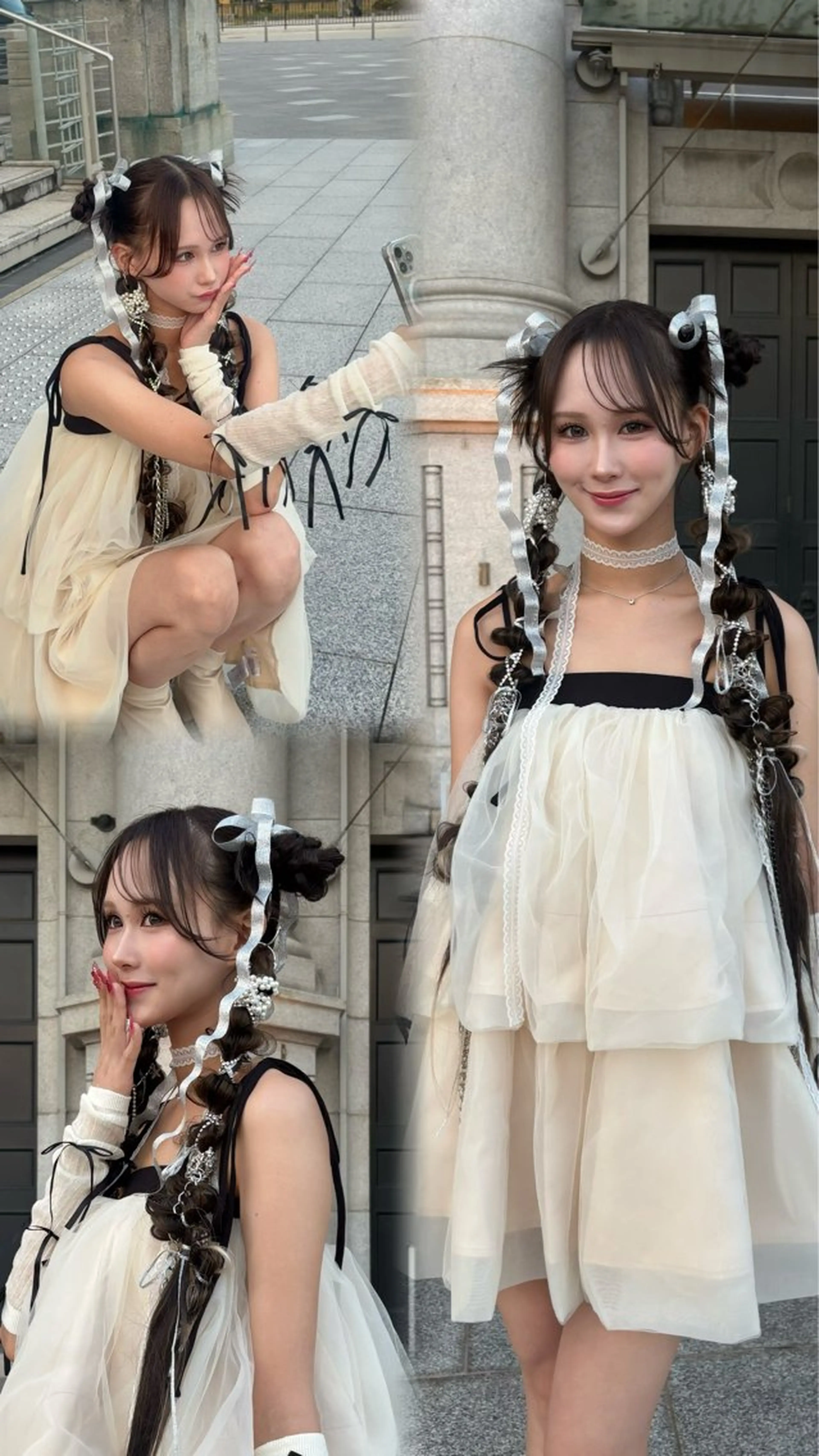 ヘアアレンジ ヘアセット 韓国ヘア/レイヤー/ 顔まわり足立遥奈のヘアスタイル