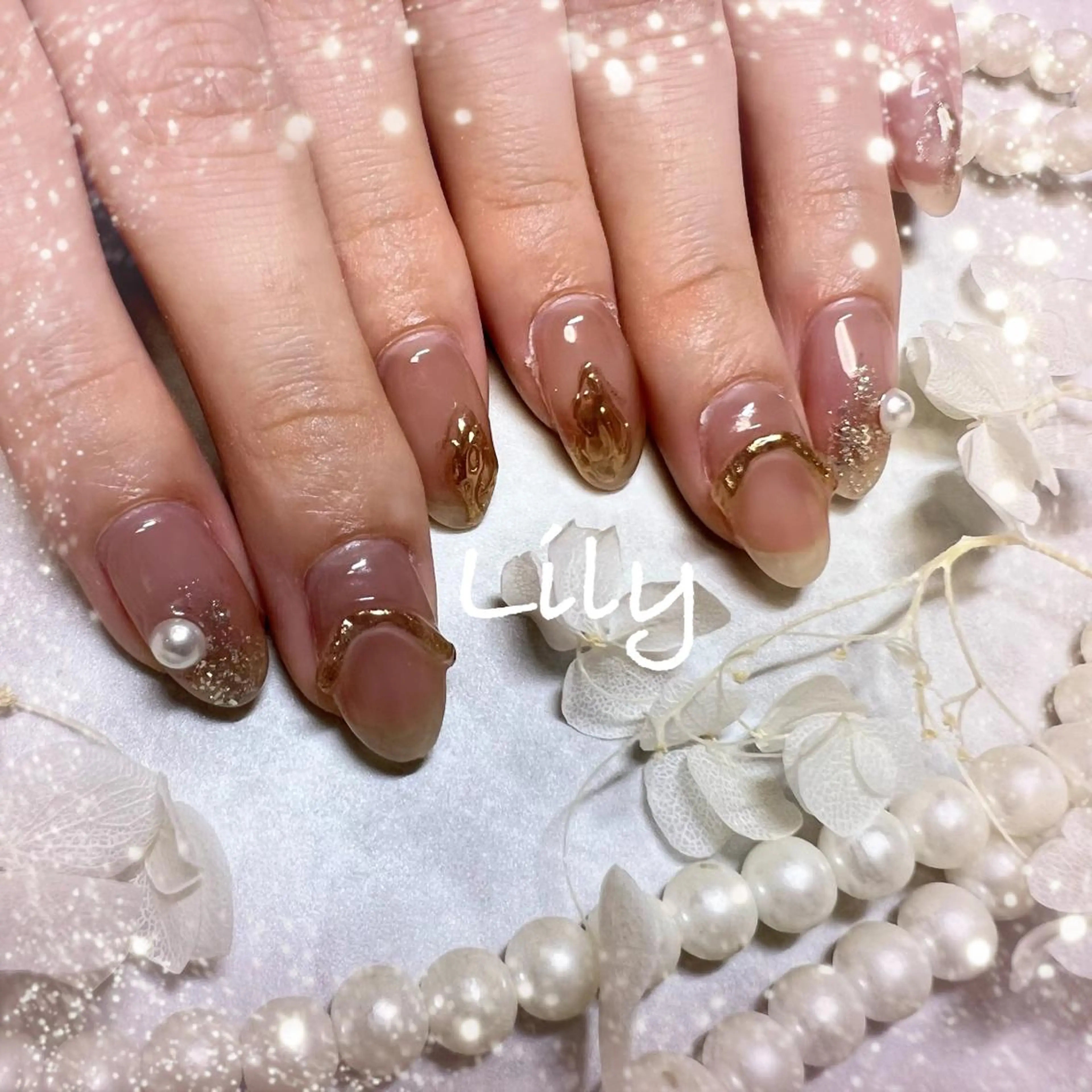 ネイル ハンドネイル Lily*nail 🌻Mii🌻のネイルデザイン