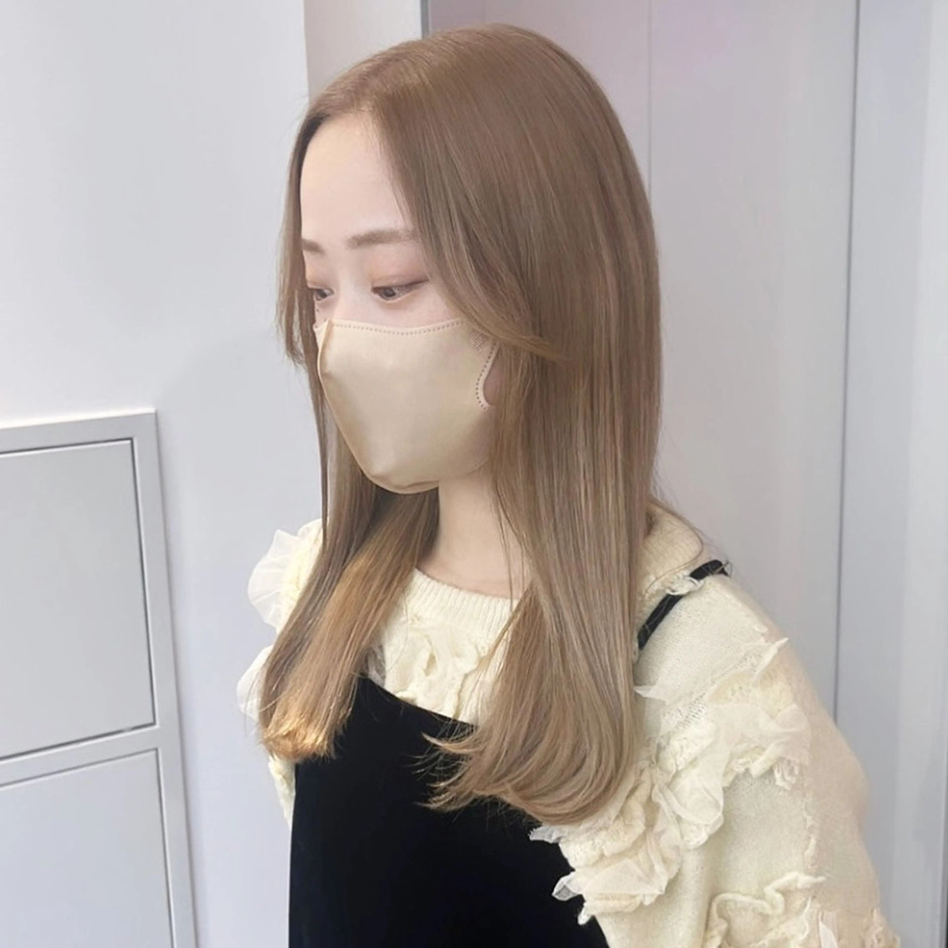 ミディアム カラー 🍒暖色✖️レイヤー ／Haruna🍒のヘアスタイル