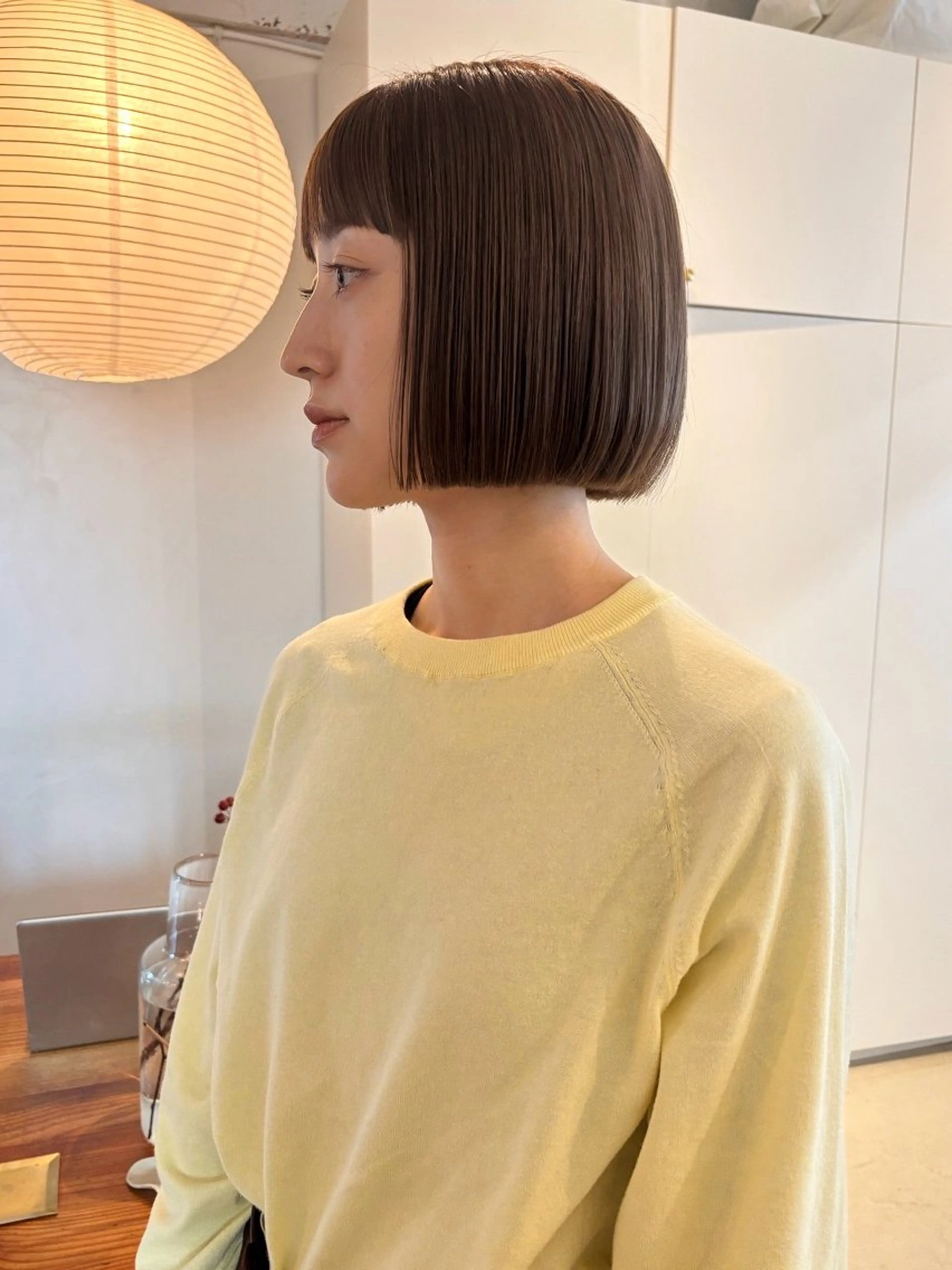 ショート ボブ カット ヘアカラー トリートメント 🍑透明感hair ・NENE🍑のヘアスタイル