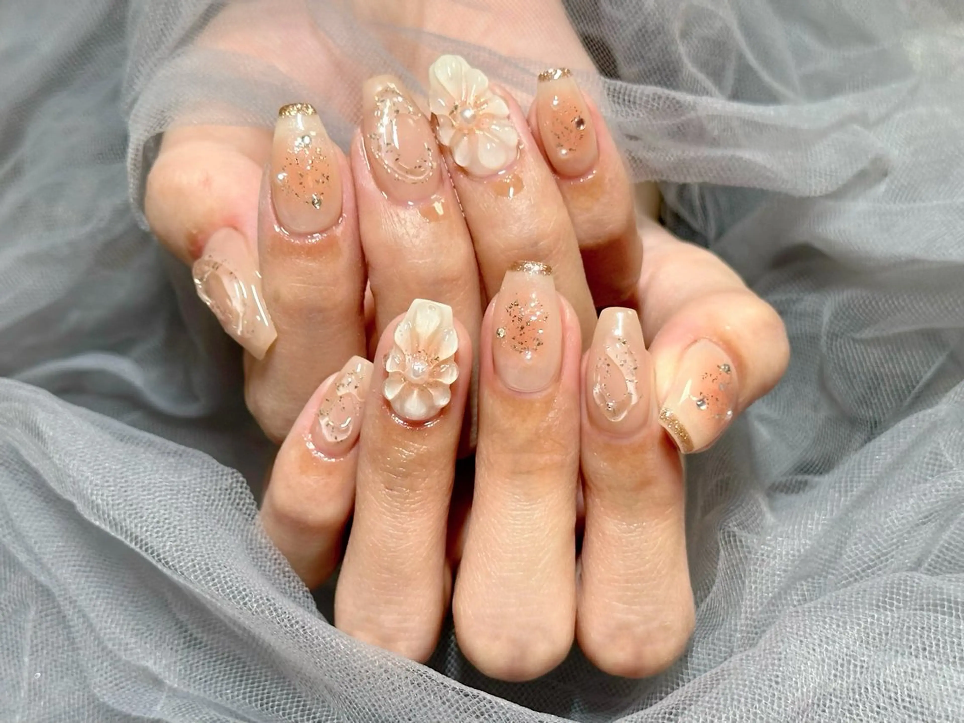 ネイル ピンク ピンクベージュ ぷっくりネイル ハンドネイル Nail Salon KURELLYのネイルデザイン