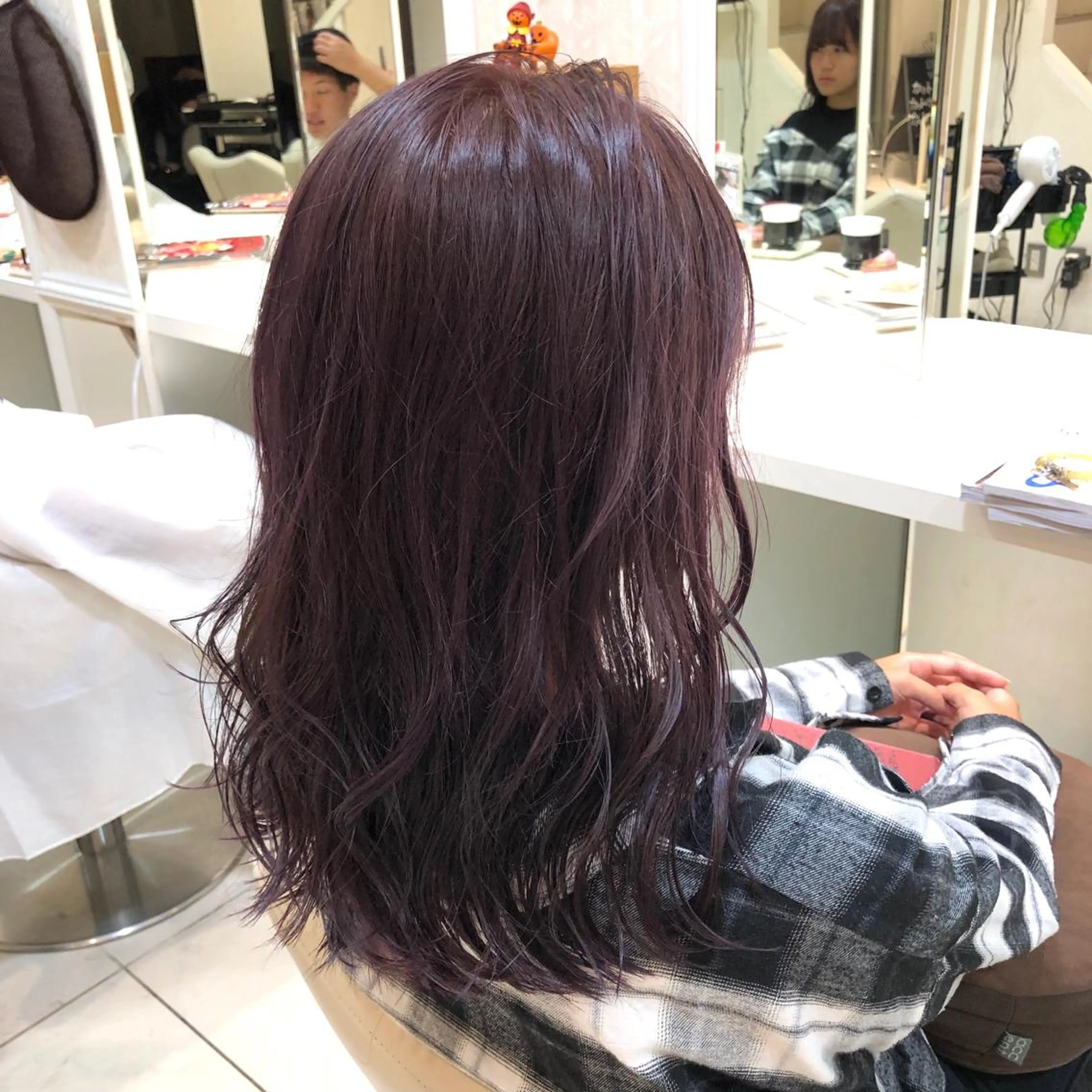 ロング カラー ラベンダーカラー ピンクカラー ピンクラベンダー 🌈ぷる艶カラー🌈 髪質改善👑柳沼尚貴のヘアスタイル