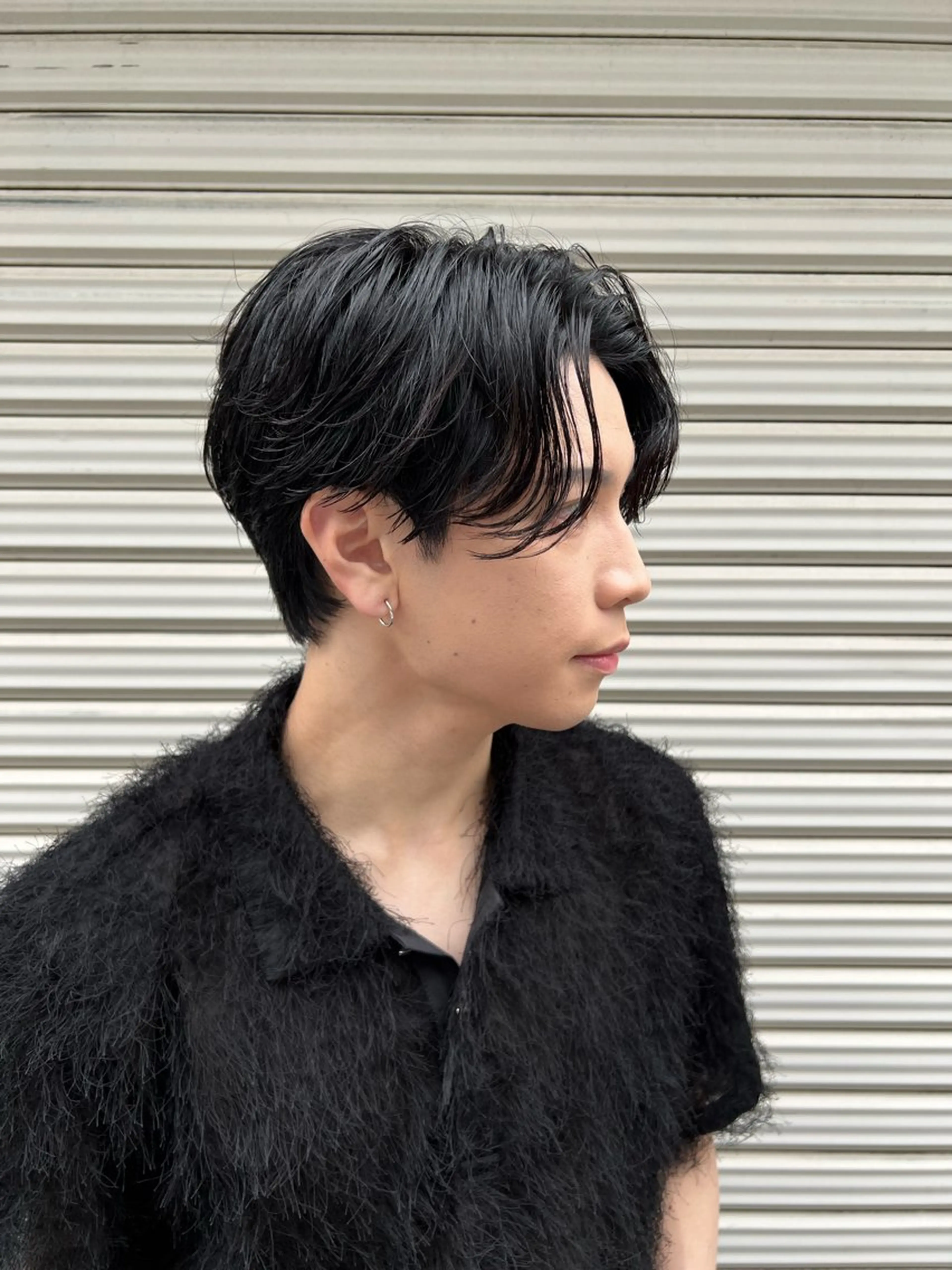 ミディアム メンズ 與座 小遥のヘアスタイル