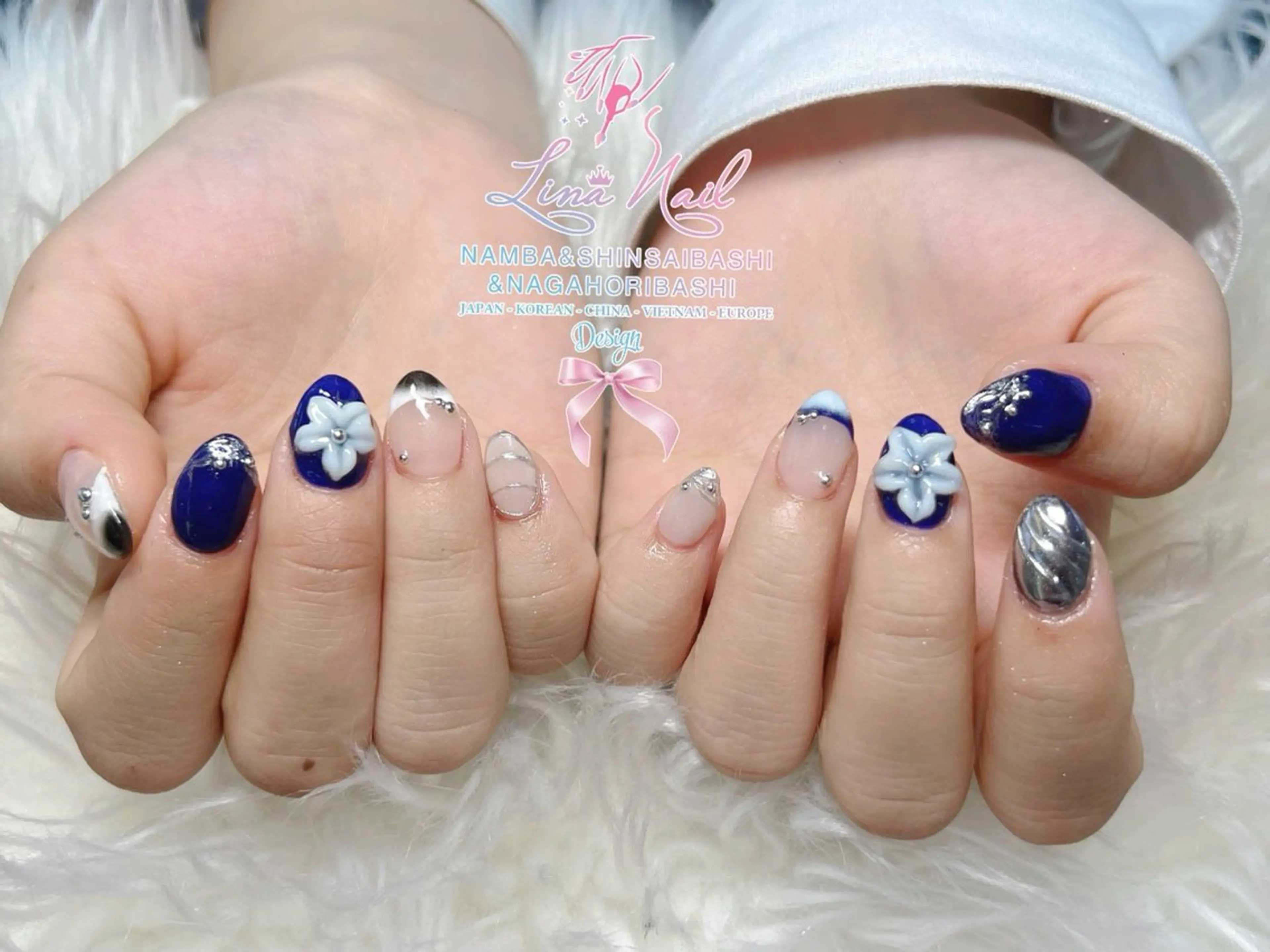 ネイル チークネイル 桜ネイル フラッシュネイル フットネイル ジェルネイル ハンドネイル リナネイル アメ村心斎橋店のネイルデザイン