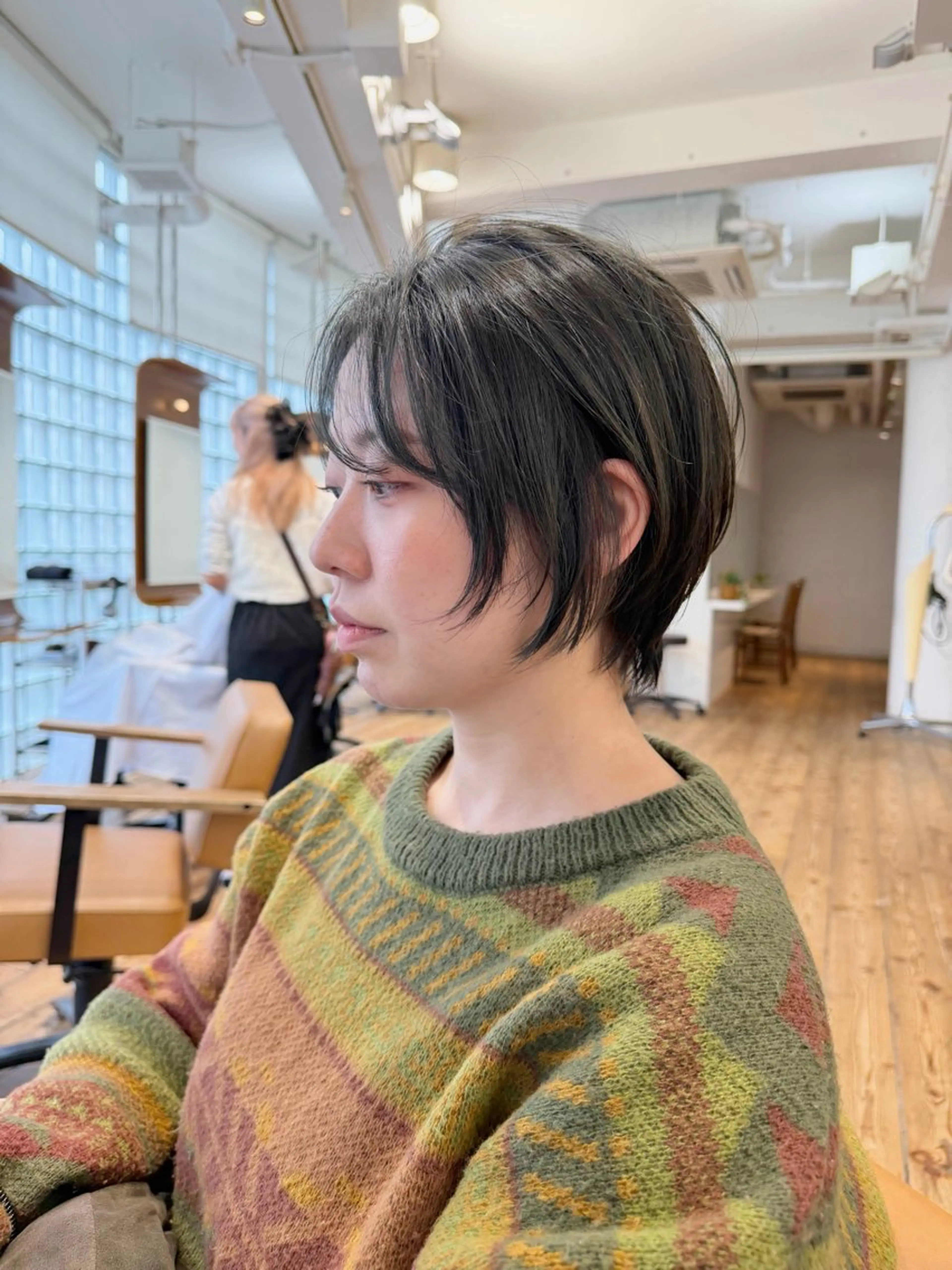 ショート カラー 透明感カラー ダブルカラー カット ヘアカラー カズヤ/垢抜けヘア/ 顔周り/ボブのヘアスタイル