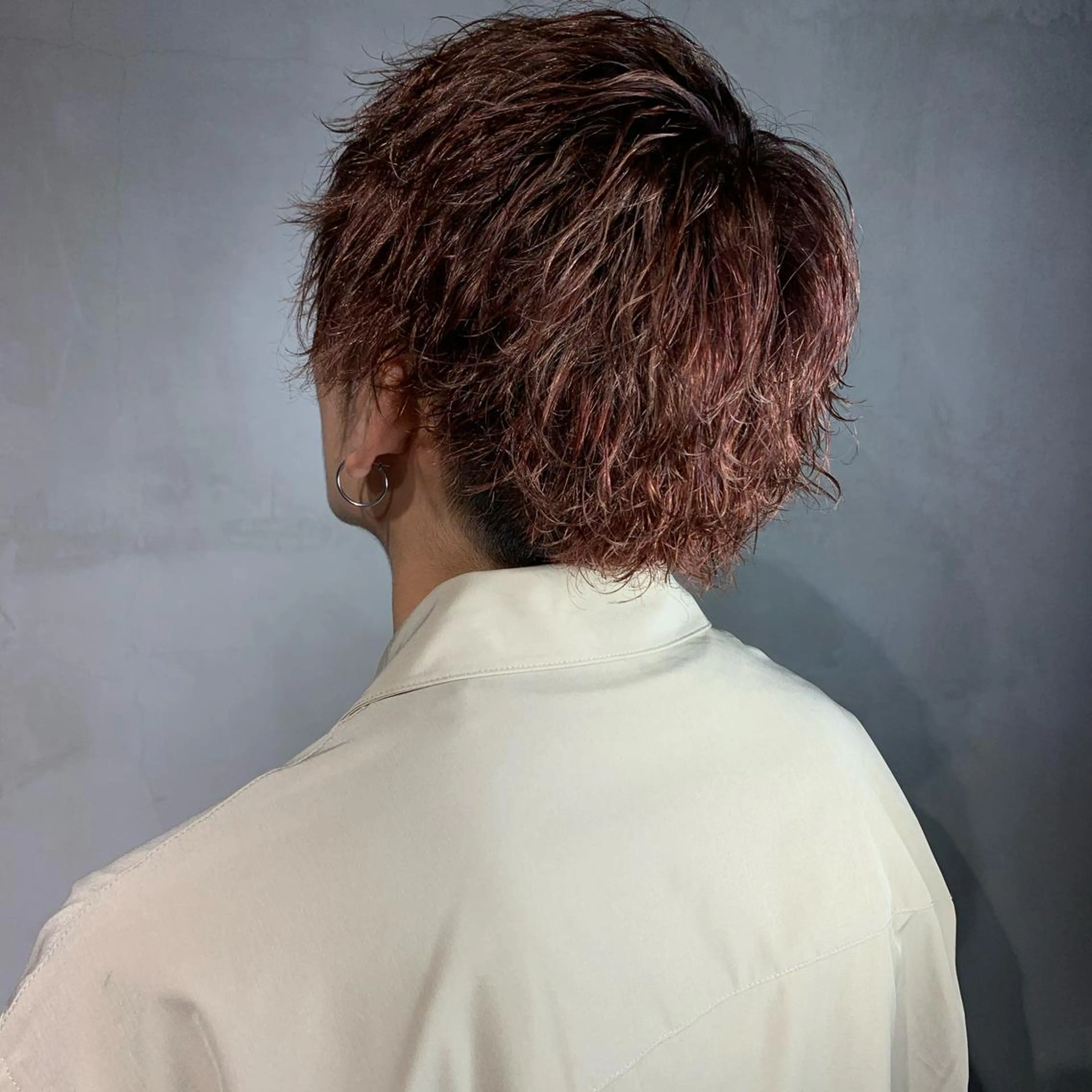 ショート カラー メンズ レッドカラー 清水 美雪のヘアスタイル