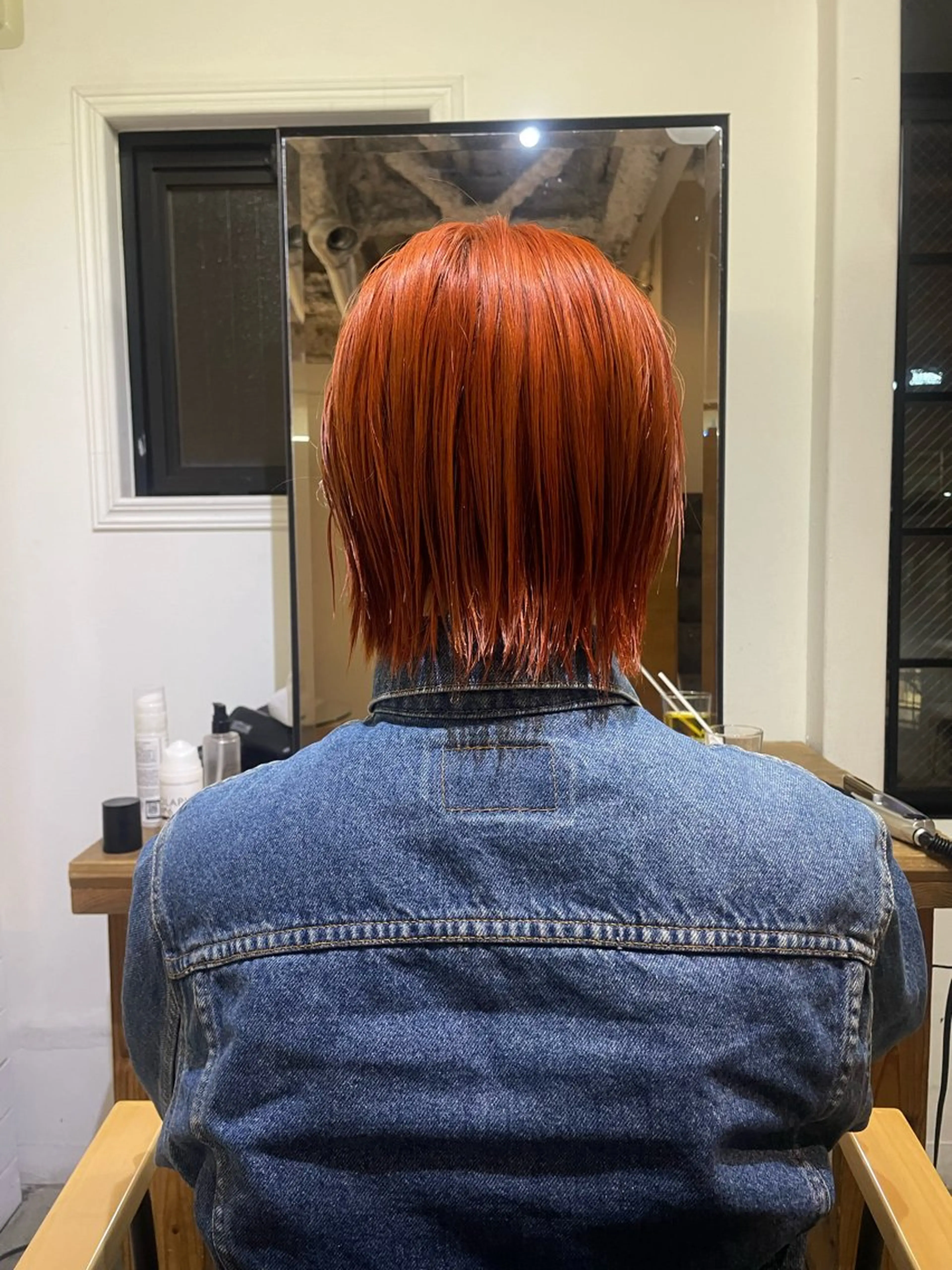 ショート カラー ブリーチ オレンジ CACHÉ NAKAZAKI所属・CACHÉ ワカナ🎀のヘアスタイル