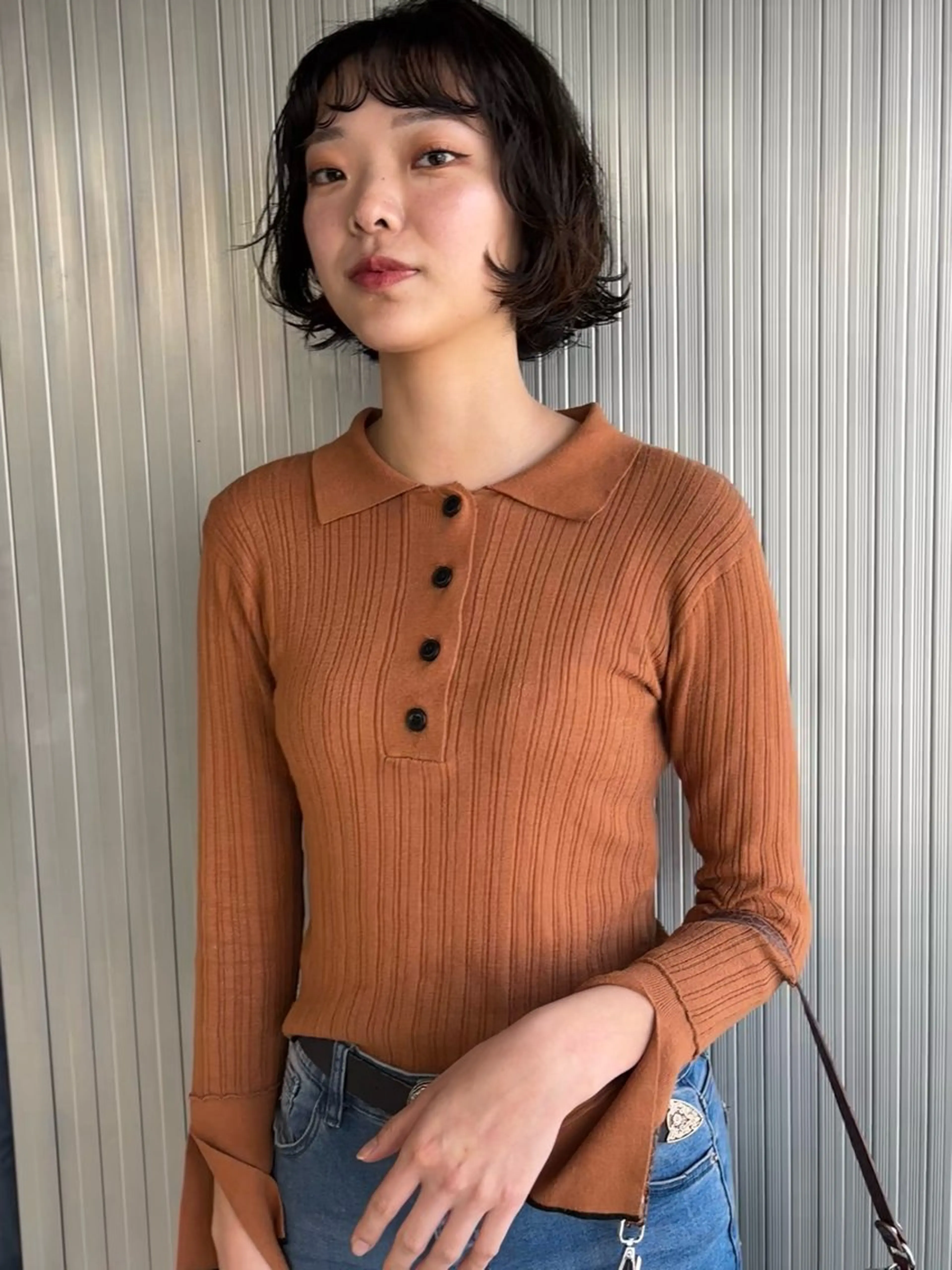 ショート パーマ カット パーマ トリートメント wewe: momoeのヘアスタイル