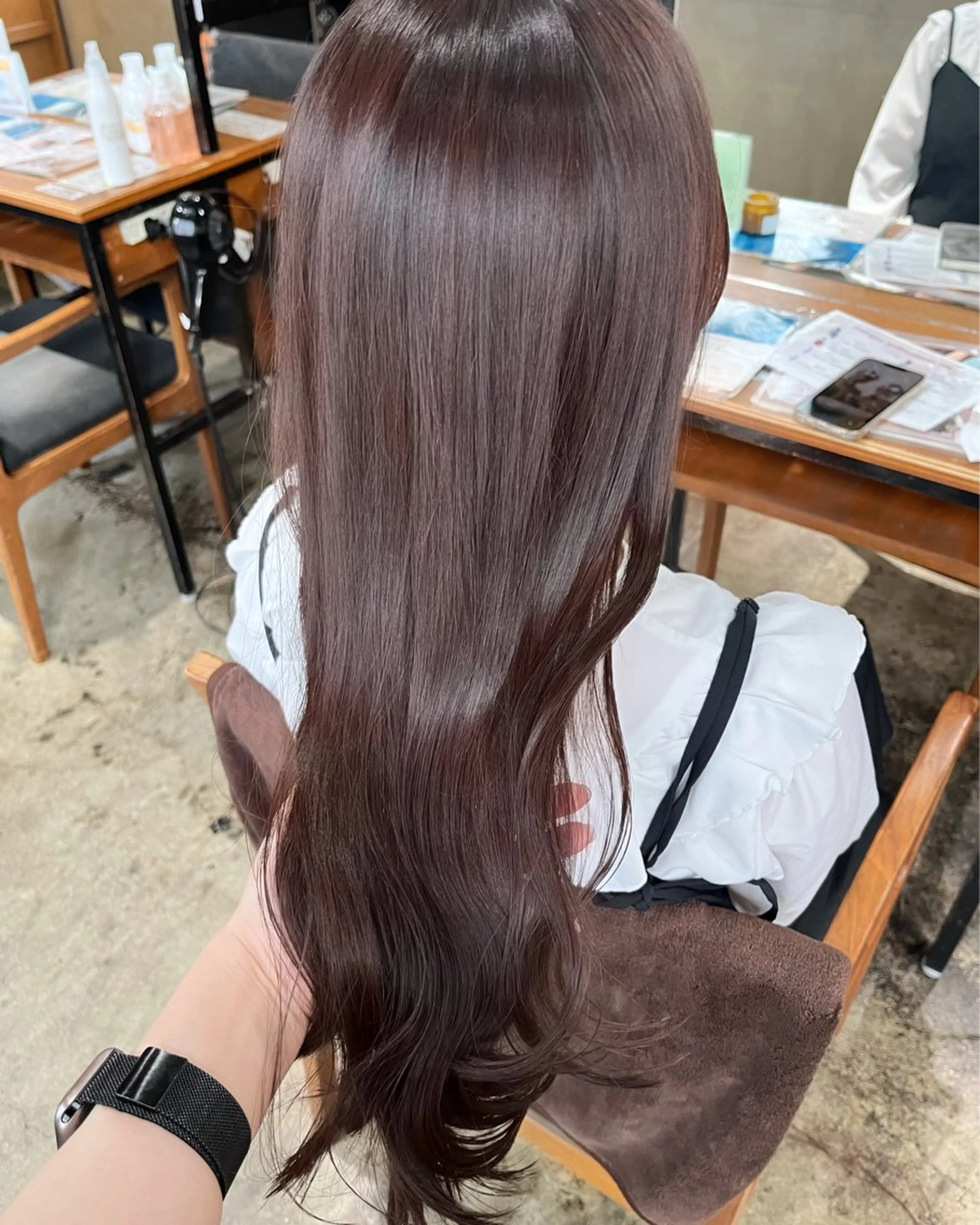 ロング カット ヘアカラー トリートメント 小顔カット/韓国 カラー🌙shikiのヘアスタイル