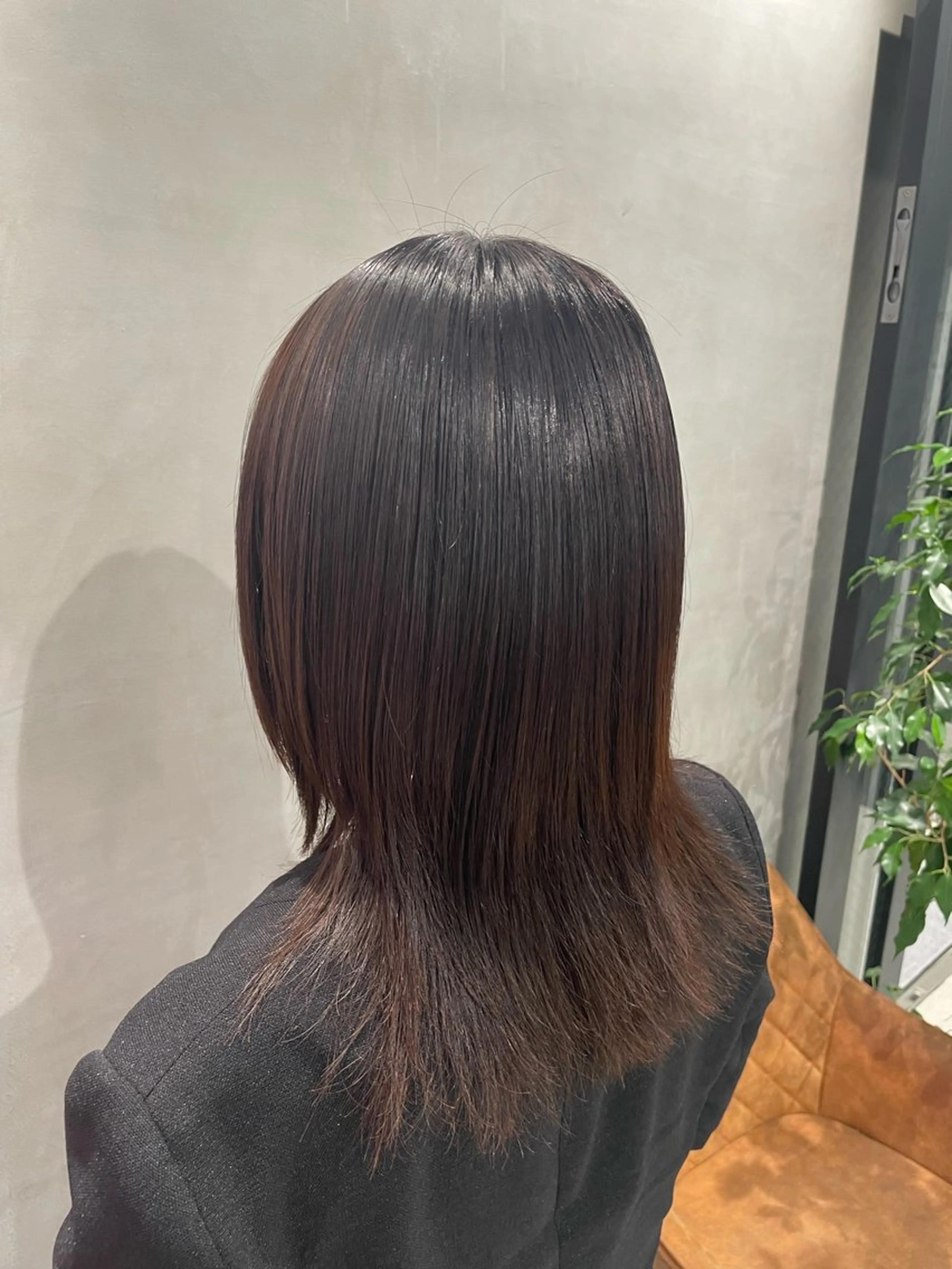 セミロング 髪質改善 縮毛矯正 酸性ストレート 縮毛矯正 メンズ縮毛矯正 ブリーチカラー/まやのヘアスタイル