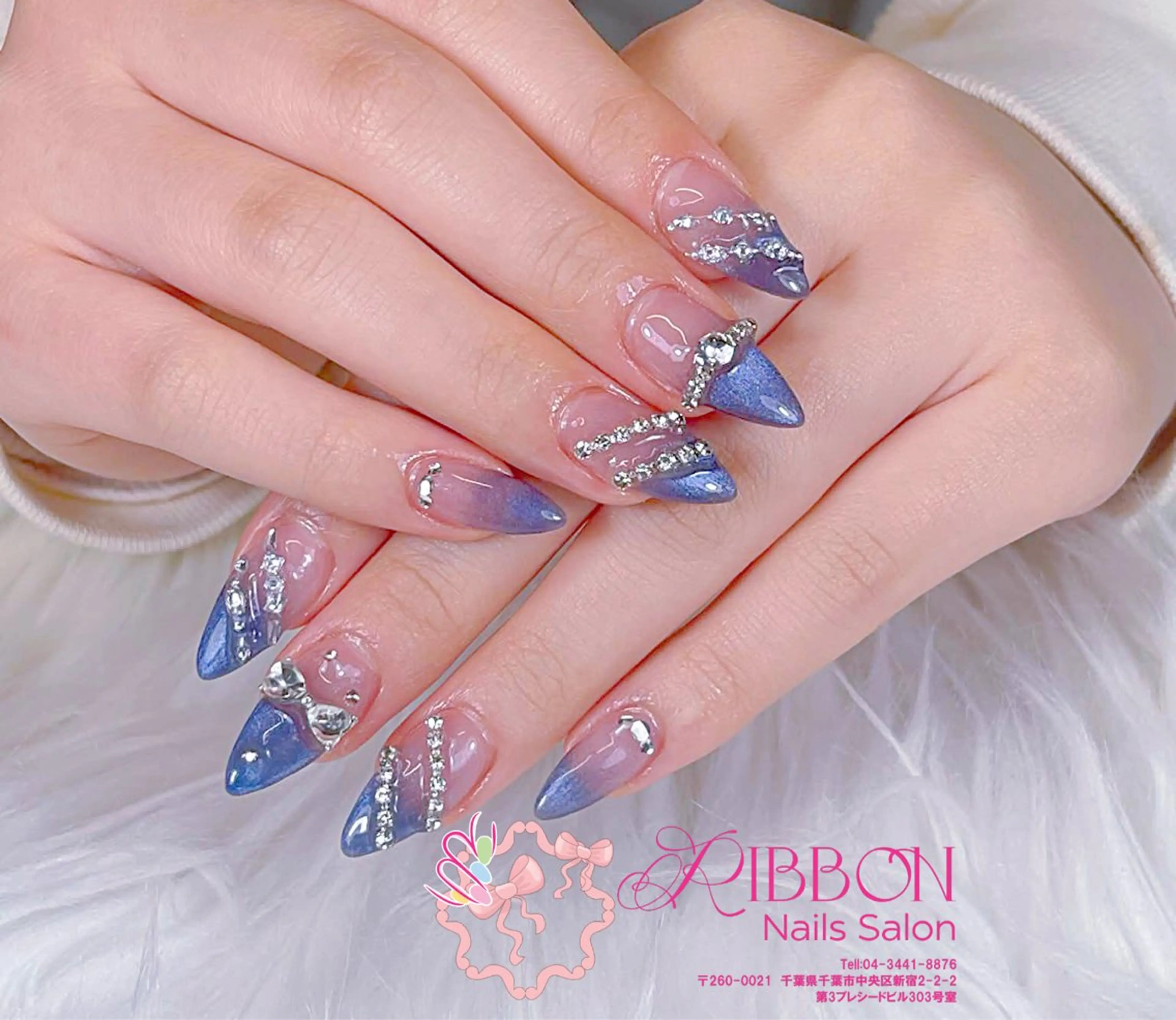 ネイル チークネイル フットネイル フレンチネイル グラデーション 韓国ネイル ハンドネイル Ribbonnail salonのネイルデザイン