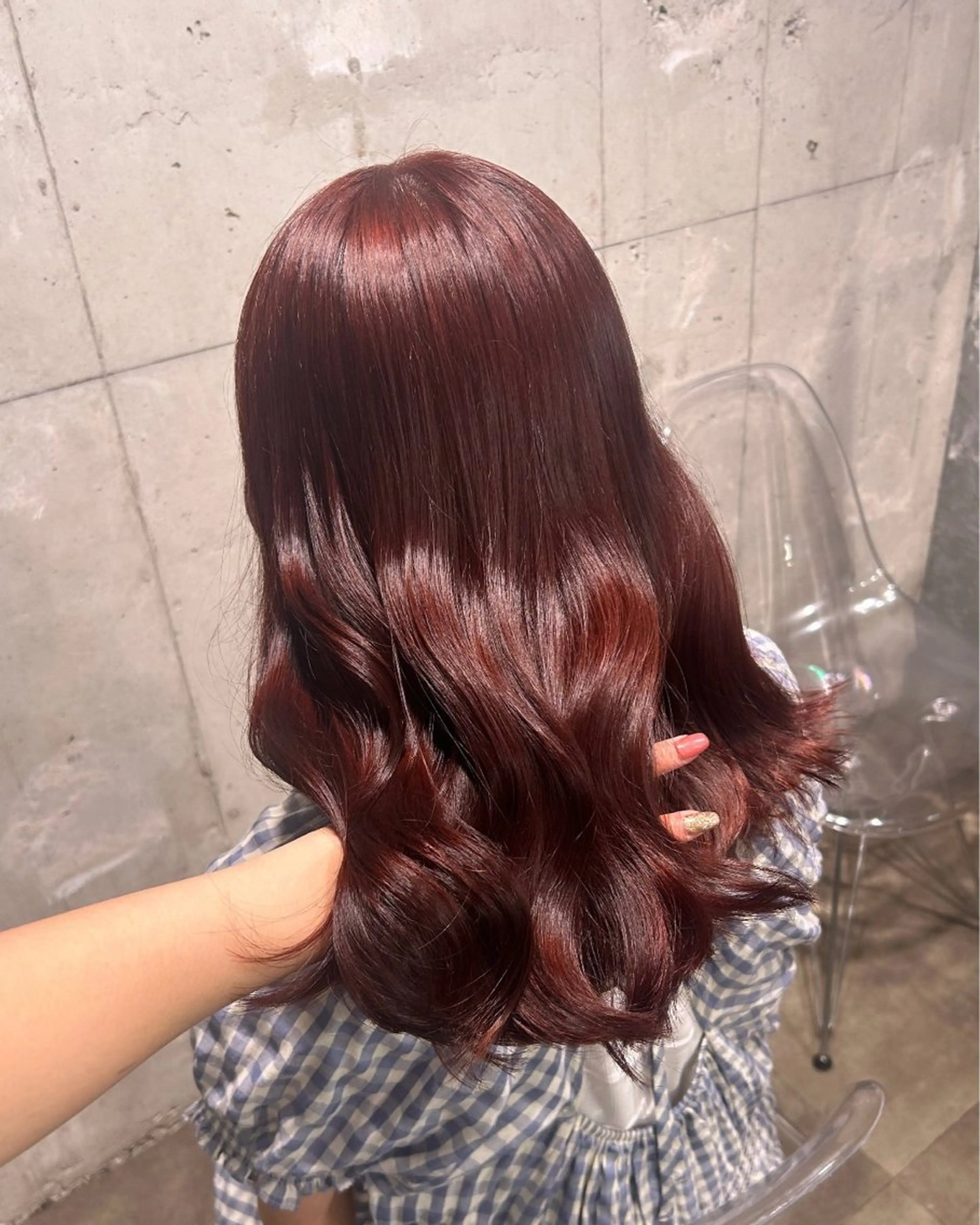 セミロング カラー 横浜美容室/透明感 カラー/レイヤーのヘアスタイル