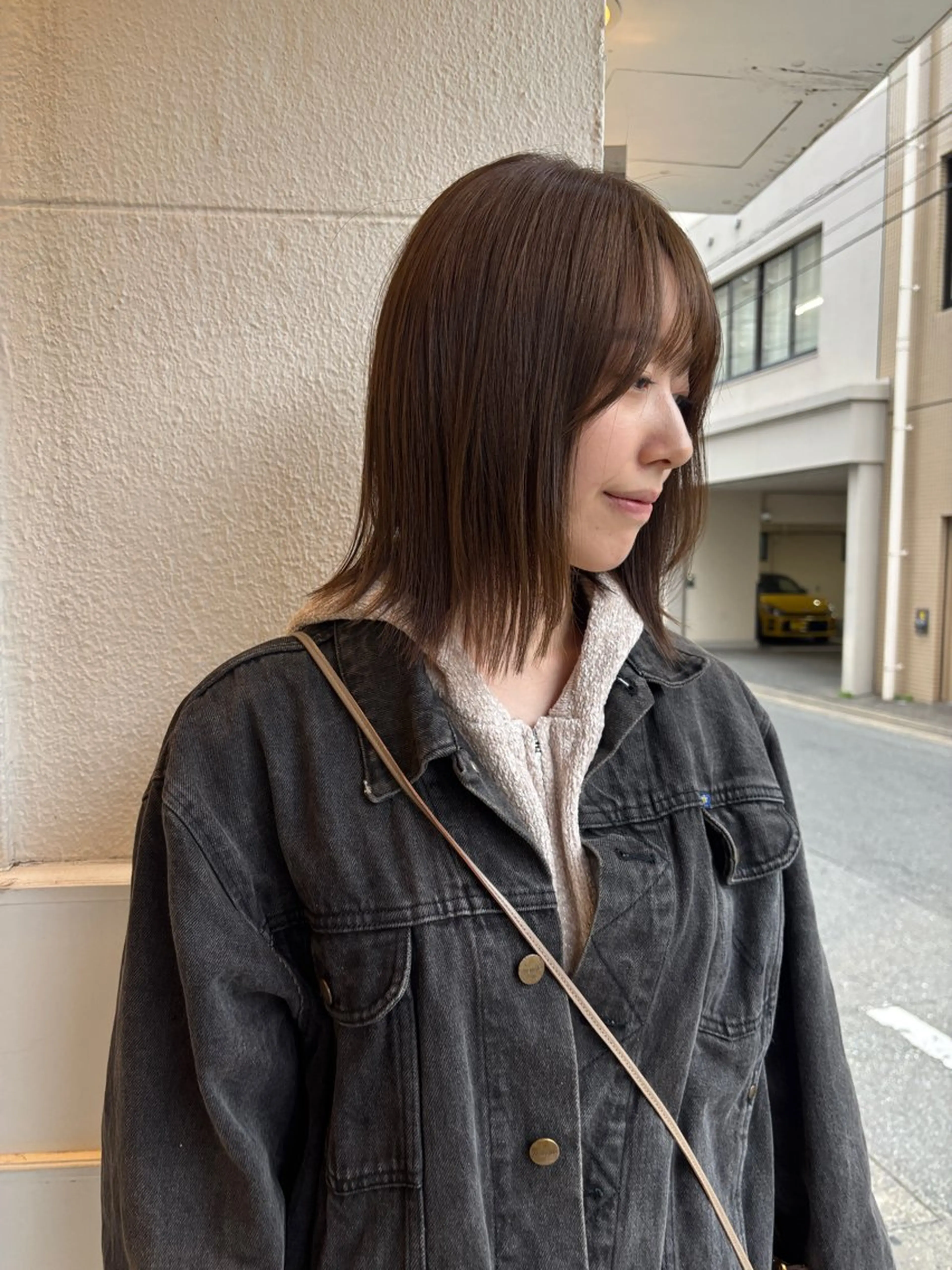 ミディアム ケアカラー カット ヘアカラー トリートメント saya/似合わせ /透明感カラーのヘアスタイル