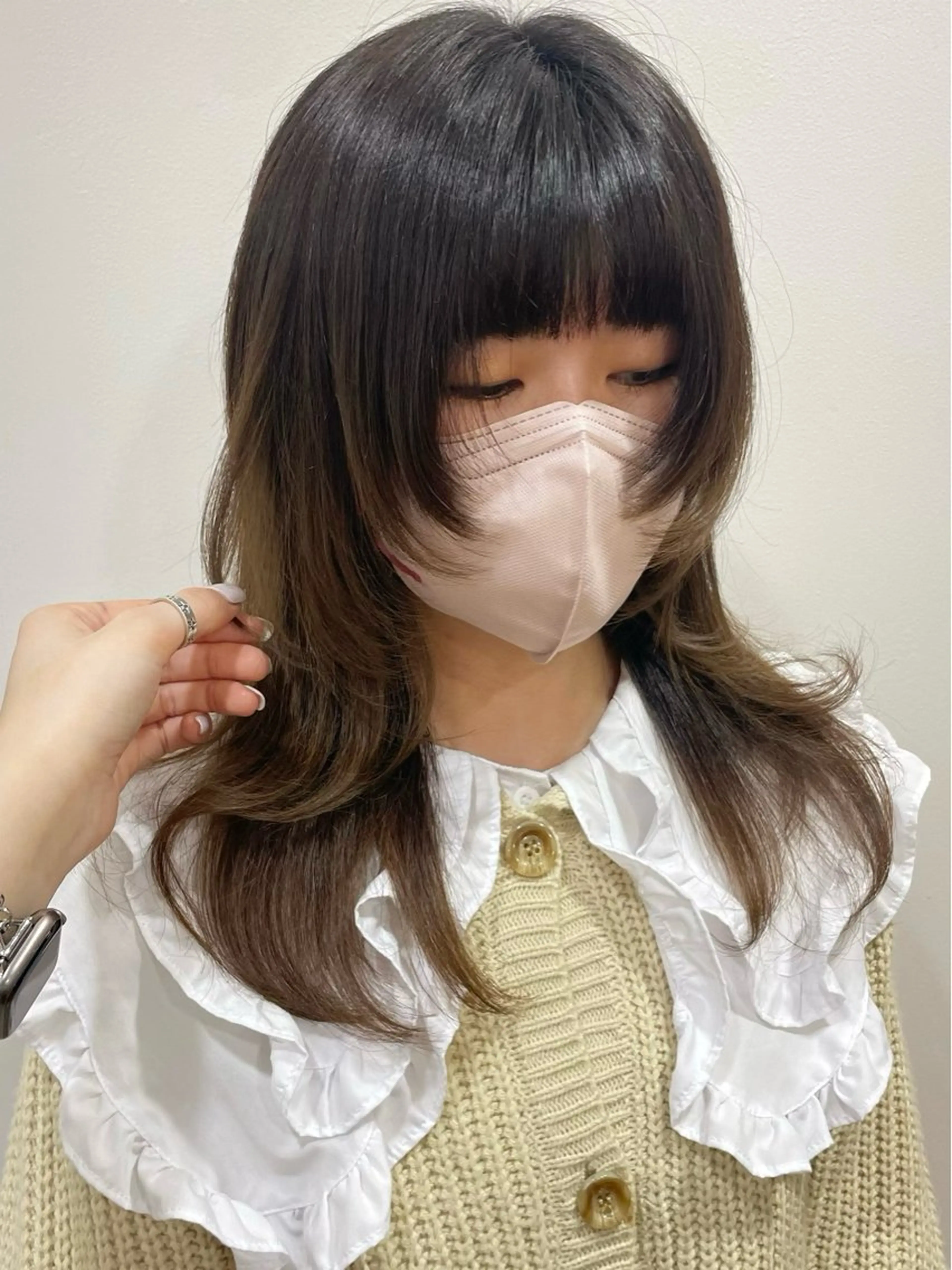 セミロング うるツヤハイトーン/ レイヤー⟡mayuのヘアスタイル