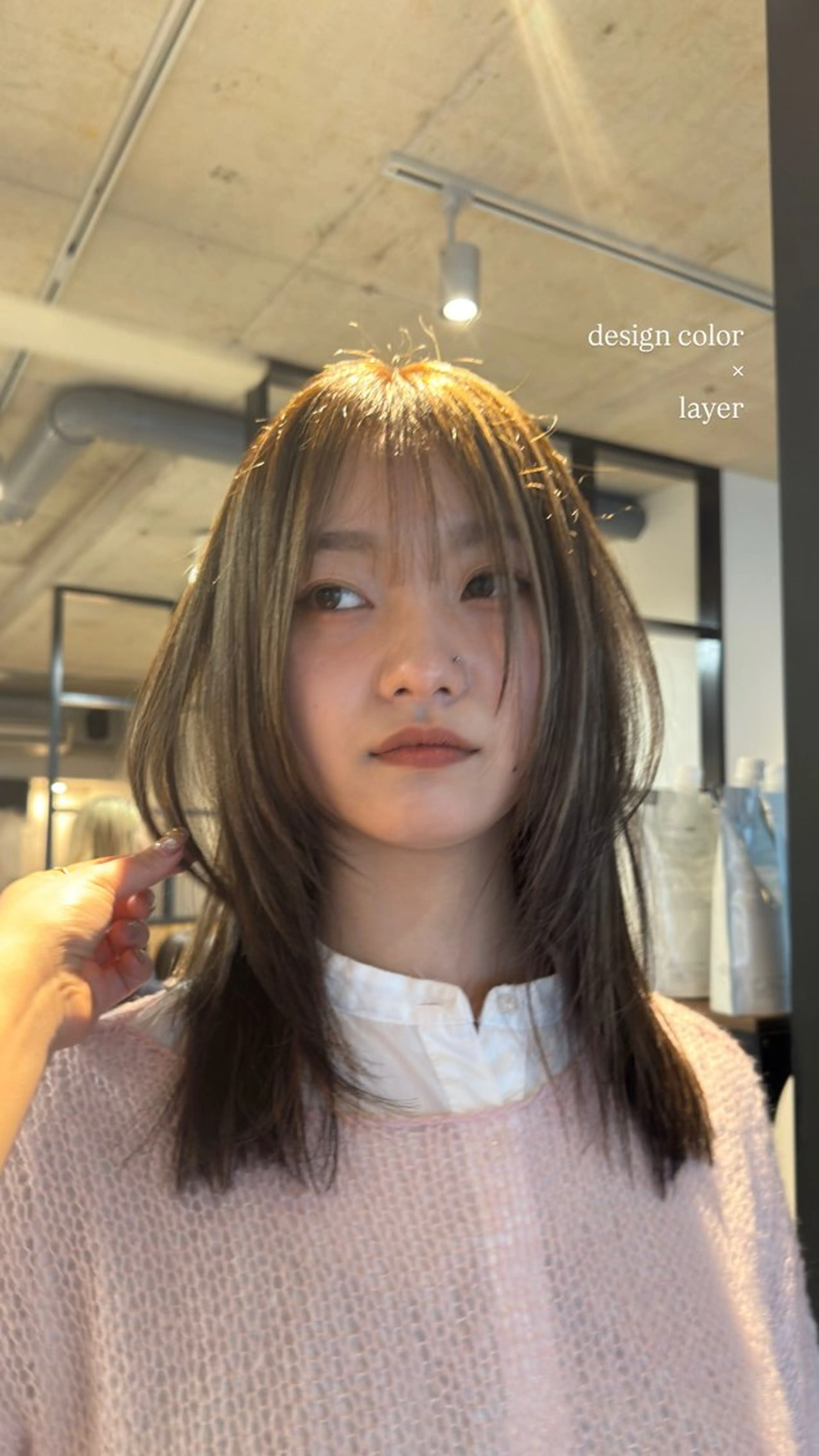 セミロング saki/メンズパー マ・デザインカラーのヘアスタイル