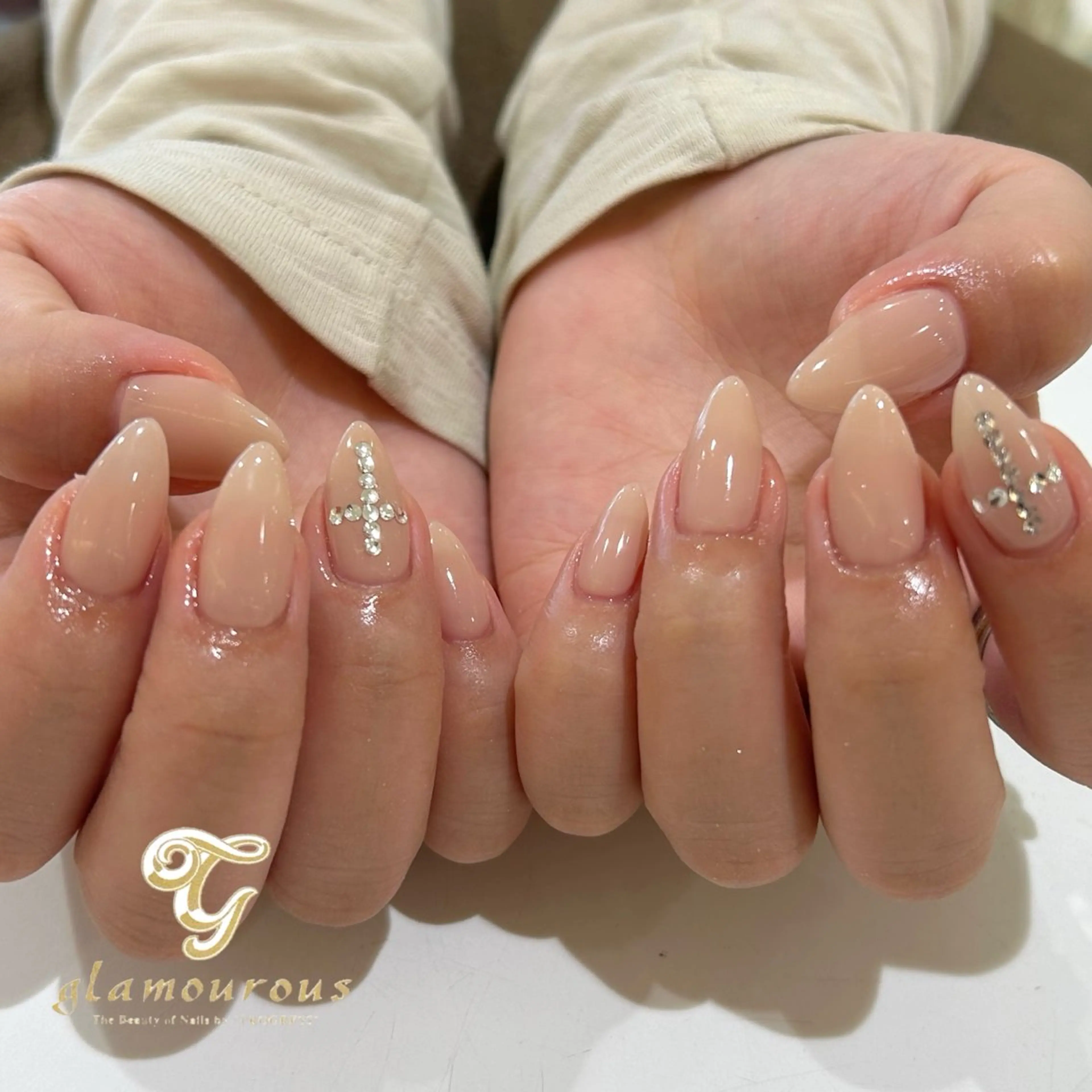 ネイル ストーンネイル ハンドネイル 野島 千夏のネイルデザイン