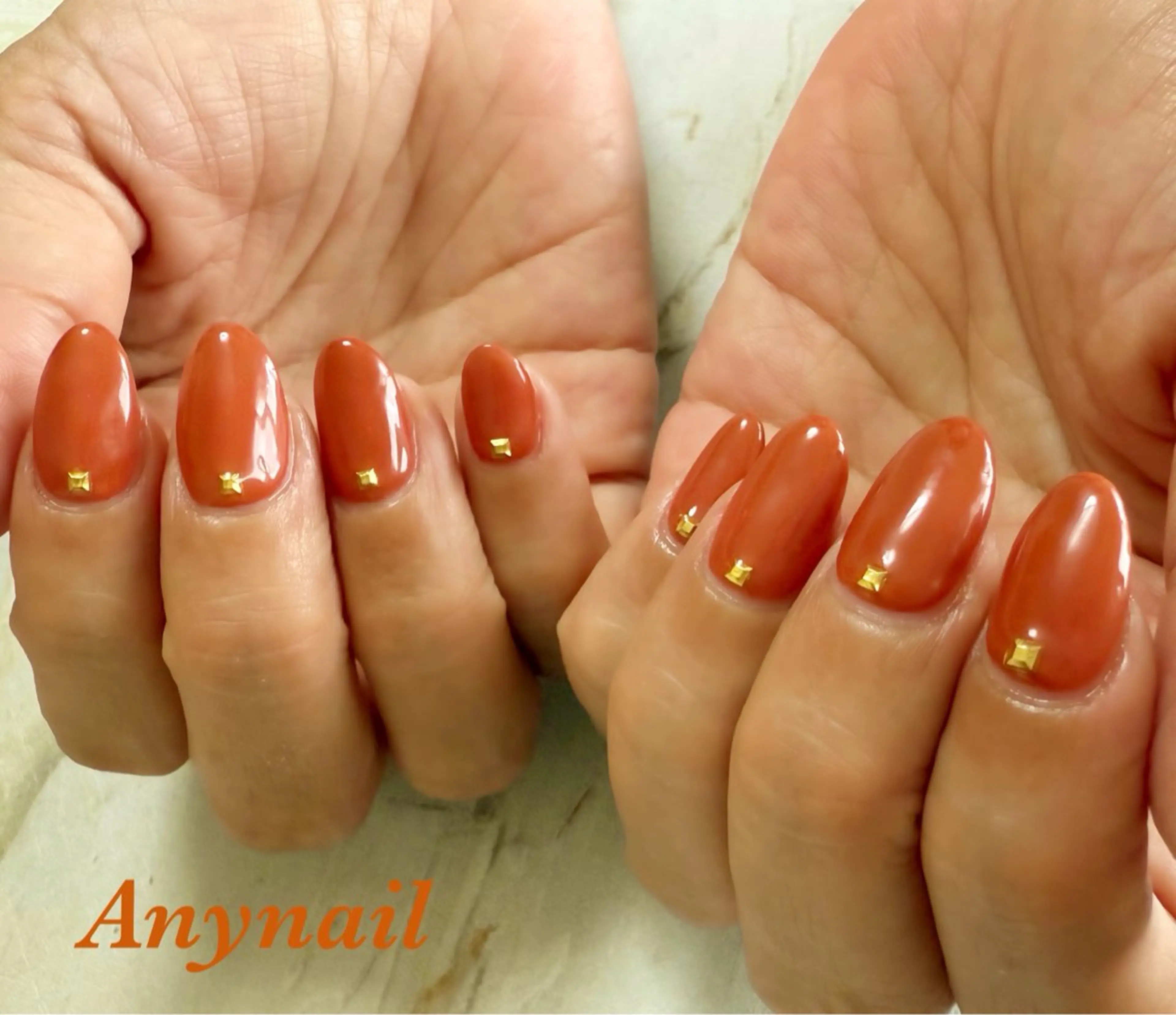 ネイル ブルー ワンカラーネイル 岩澤 恵子のネイルデザイン