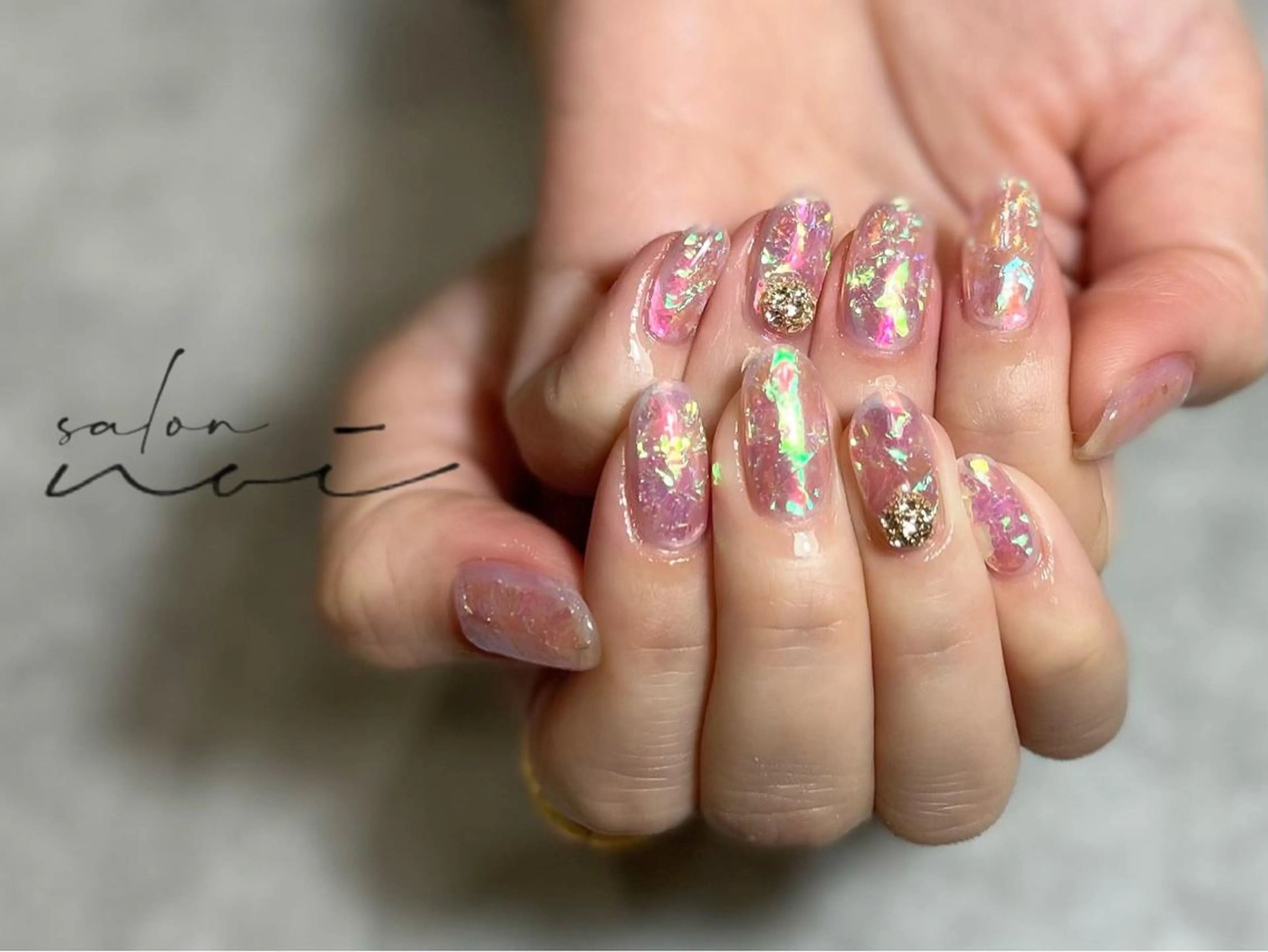 ネイル 氷ネイル・うるうるネイル salon noiのネイルデザイン